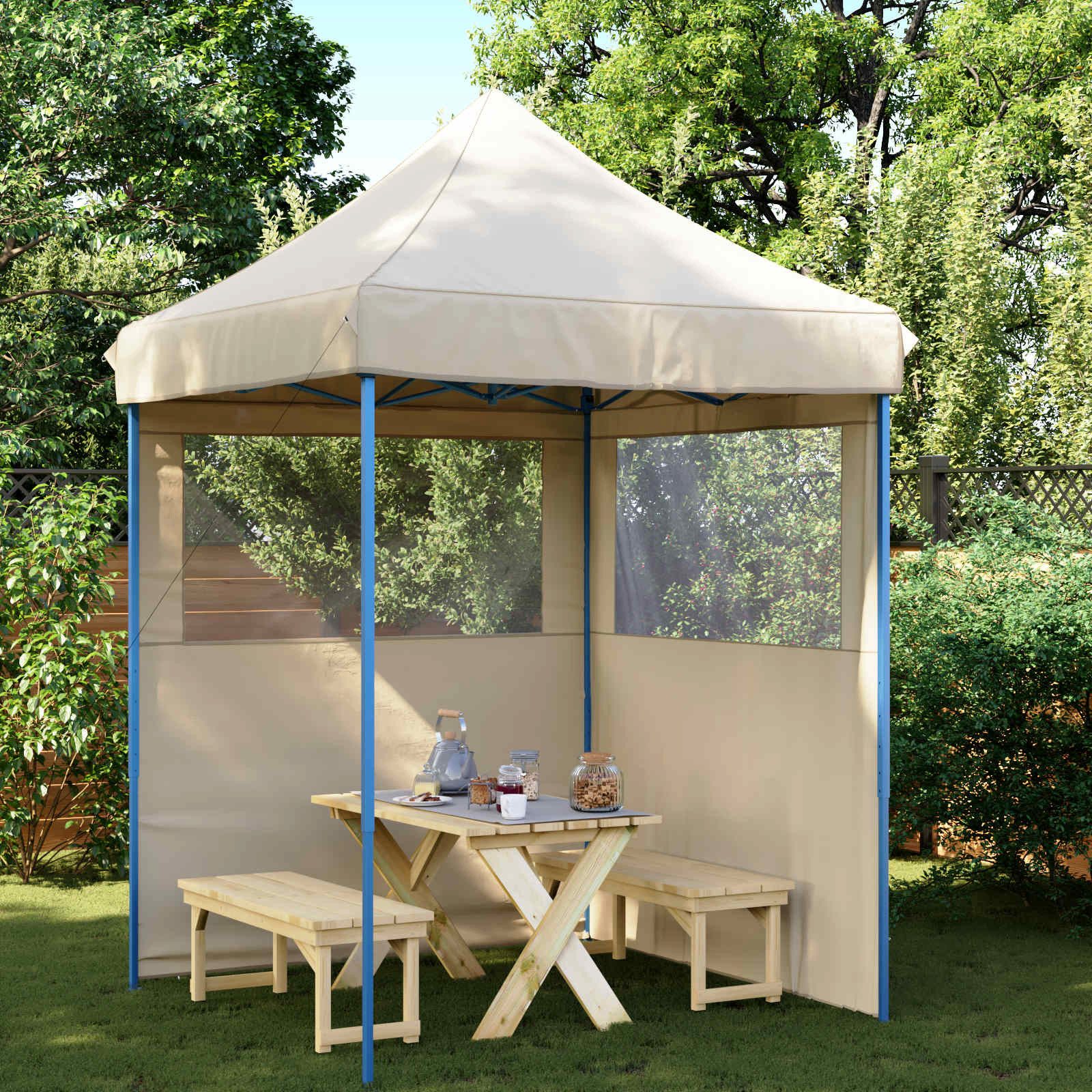 furnicato Partyzelt Modernes faltbares 200x200x306 cm in Beige