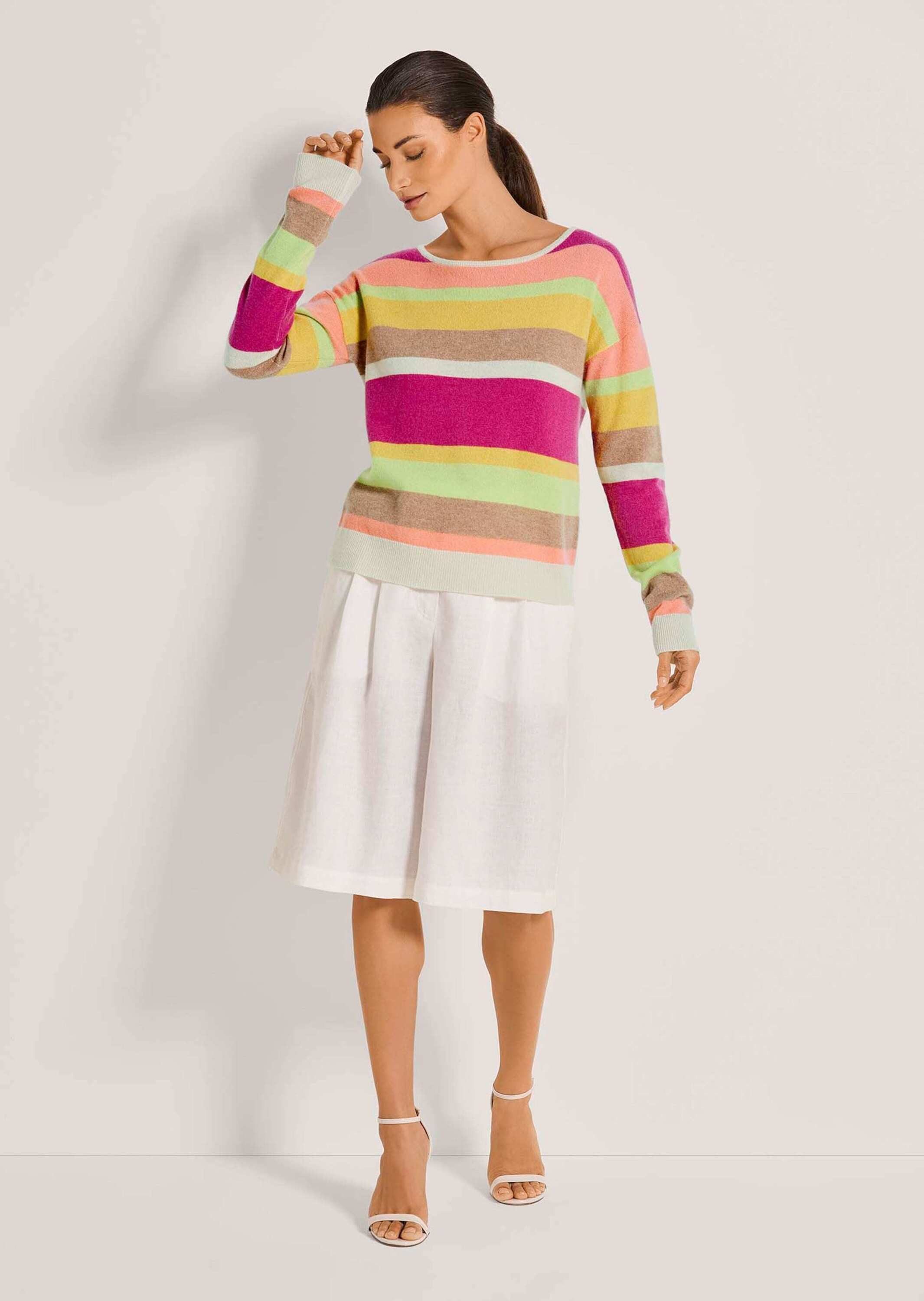MADELEINE Strickpullover Kaschmir-Pullover mit Streifen
