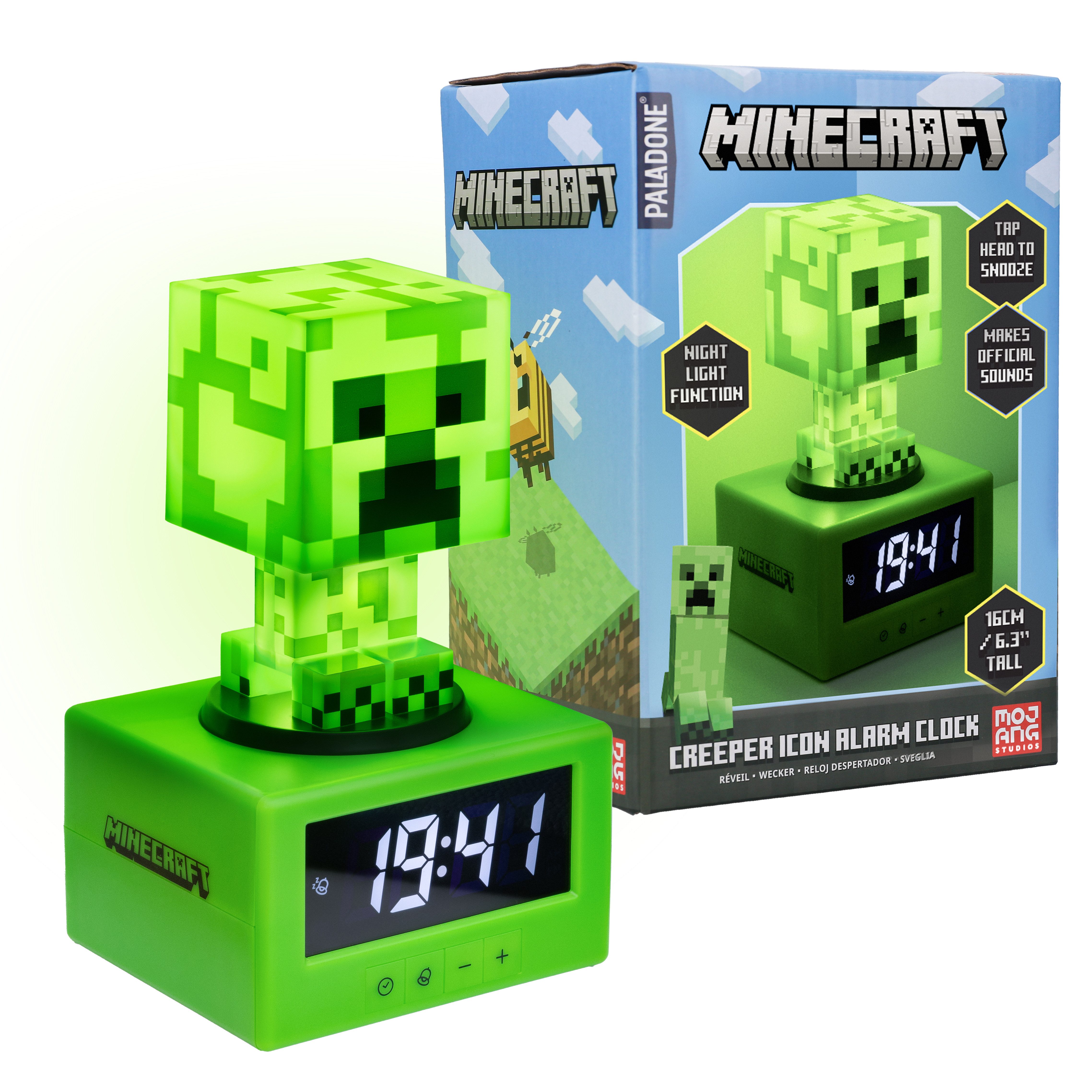 Paladone Kinderwecker Minecraft Creeper Wecker - Offiziell Lizenziertes Ico günstig online kaufen