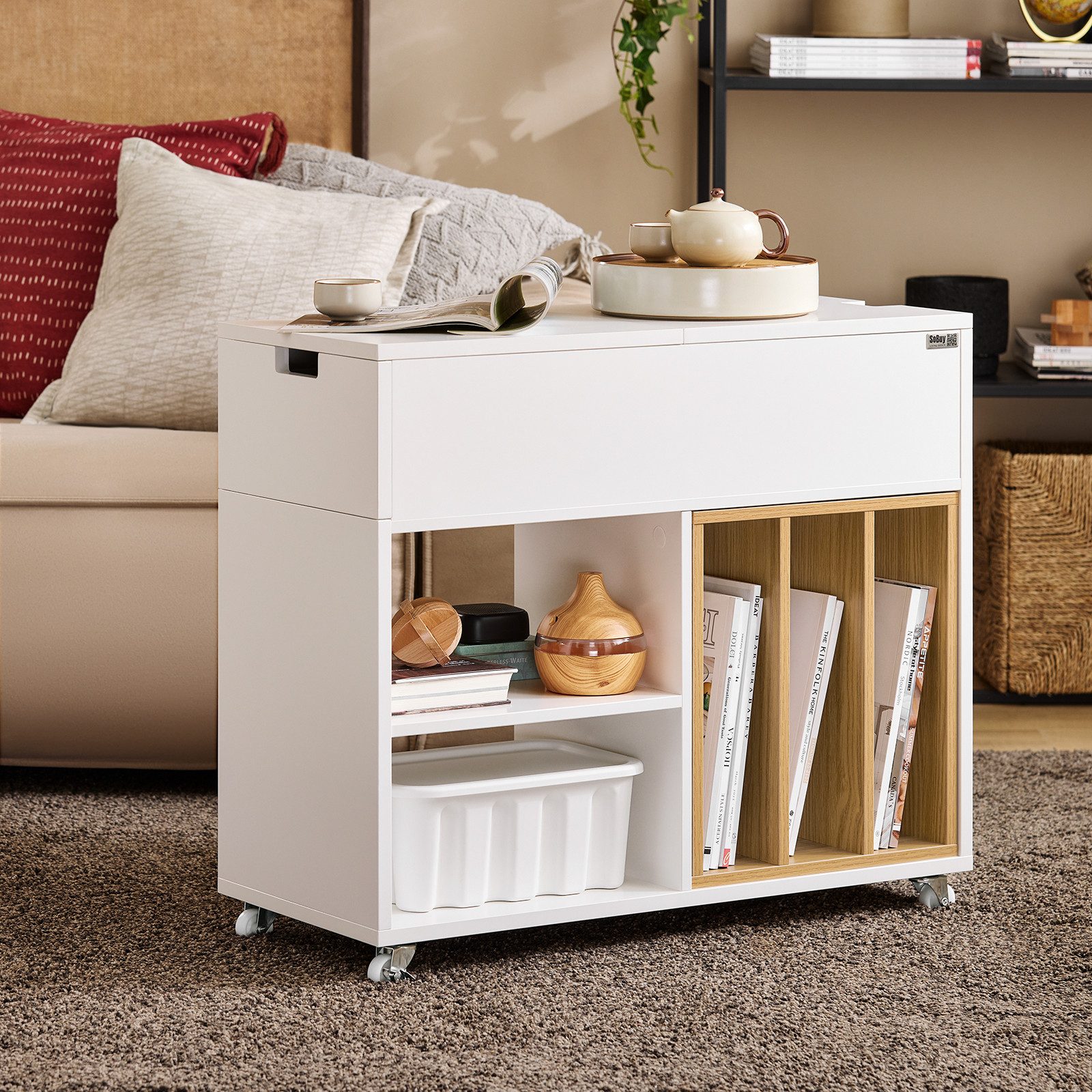 SoBuy Rollcontainer FBT134, Aktenschrank Druckertisch Bürowagen günstig online kaufen