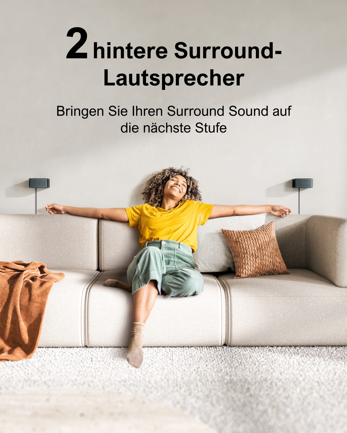 Ultimea Poseidon D70 Soundbar 7.1 Virtual Surround Sound (Bluetooth, 410 W, Mit einstellbarem Subwoofer und Surround-Lautsprechern, App-Steuerung)