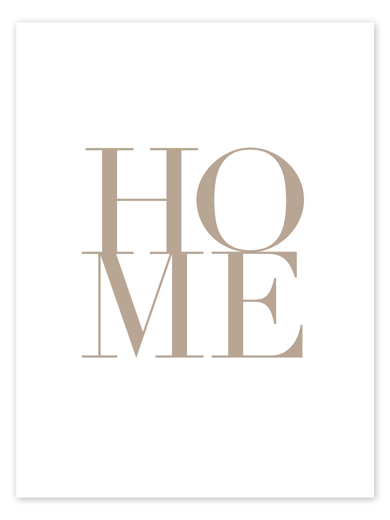 Posterlounge Poster Typobox, HOME I, Flur günstig online kaufen