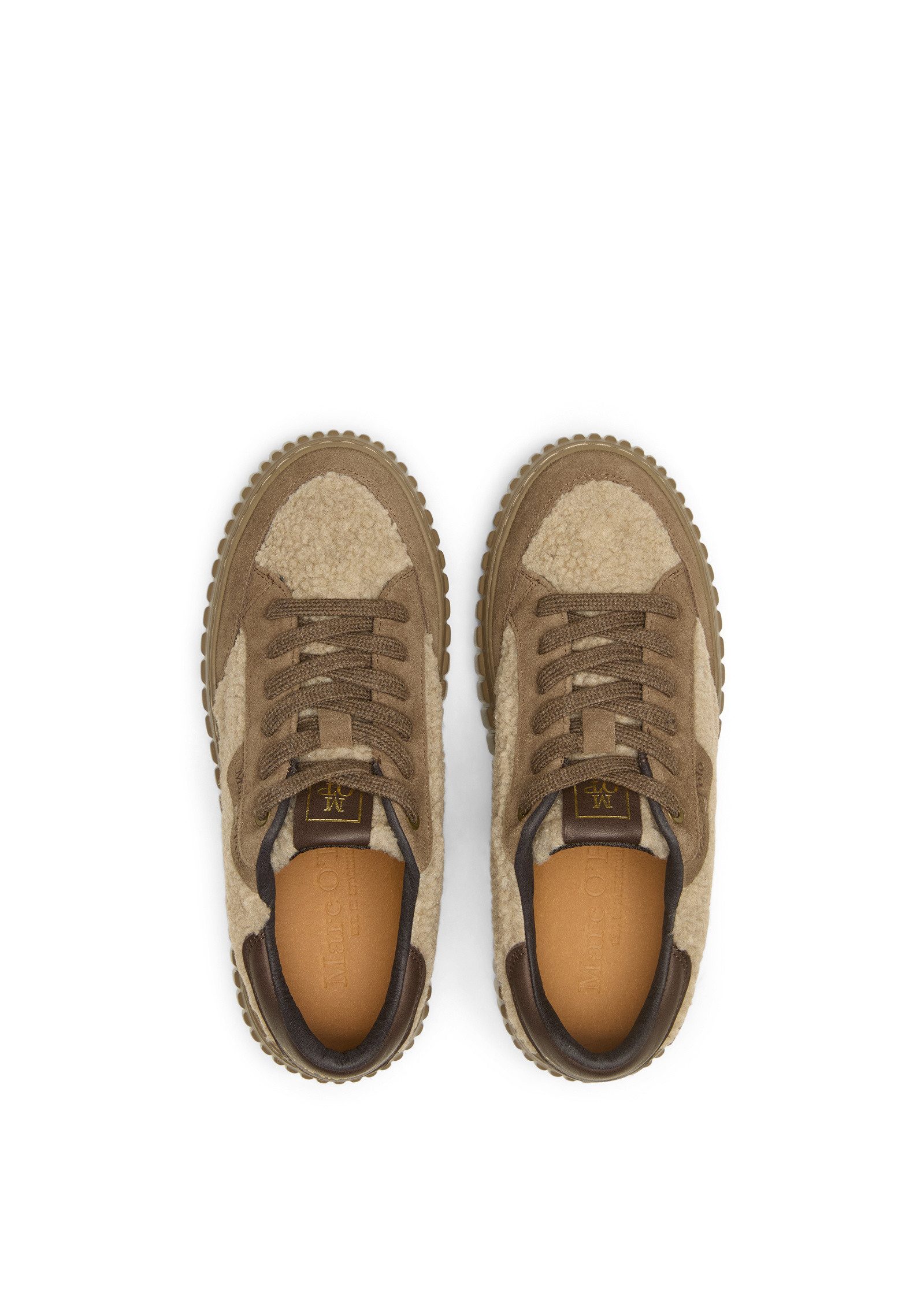 Marc O'Polo aus Veloursleder und Teddyfell Sneaker