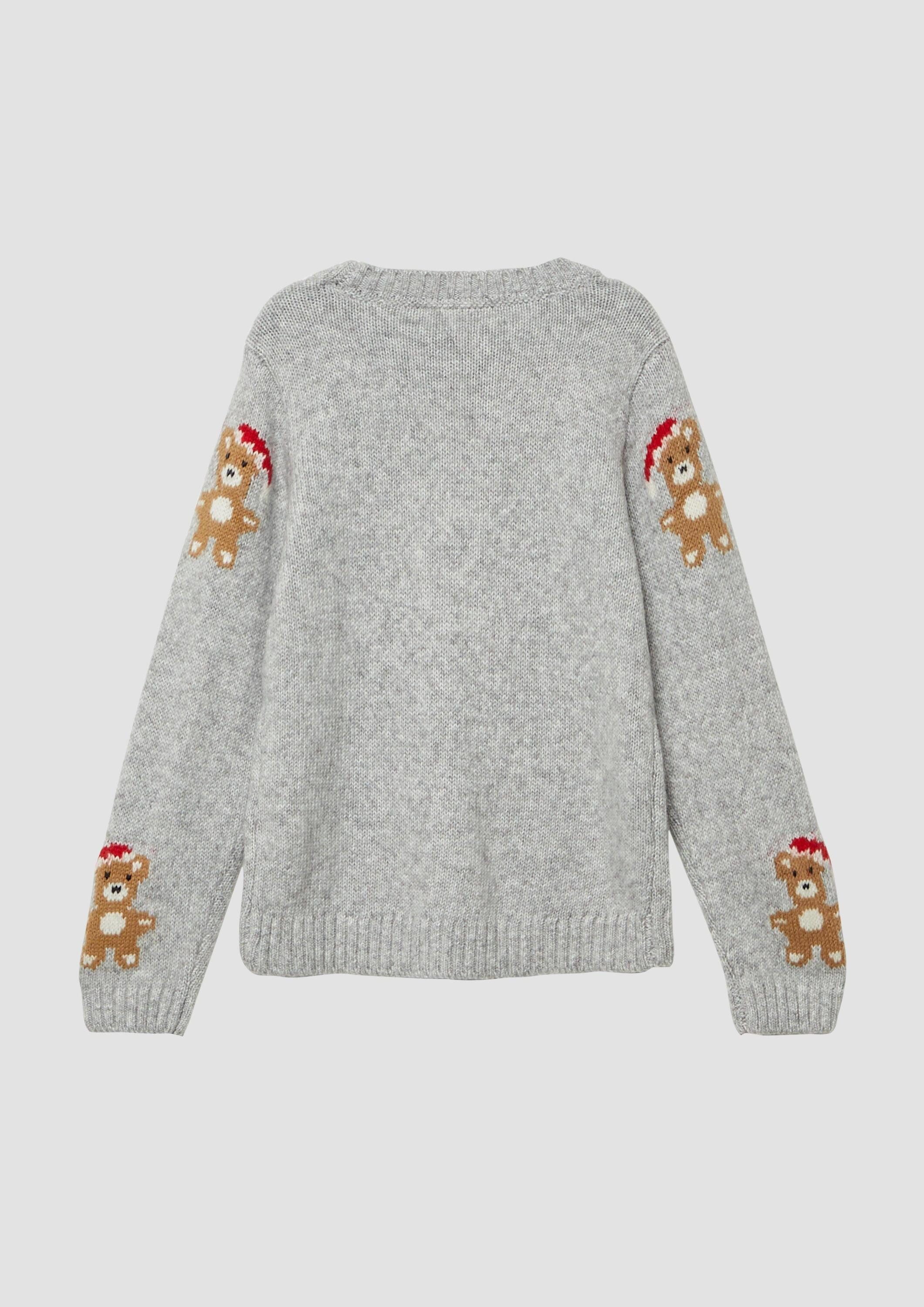 s.Oliver Longpullover Strickpullover Weicher Strickpullover mit Weihnachtsmotiven