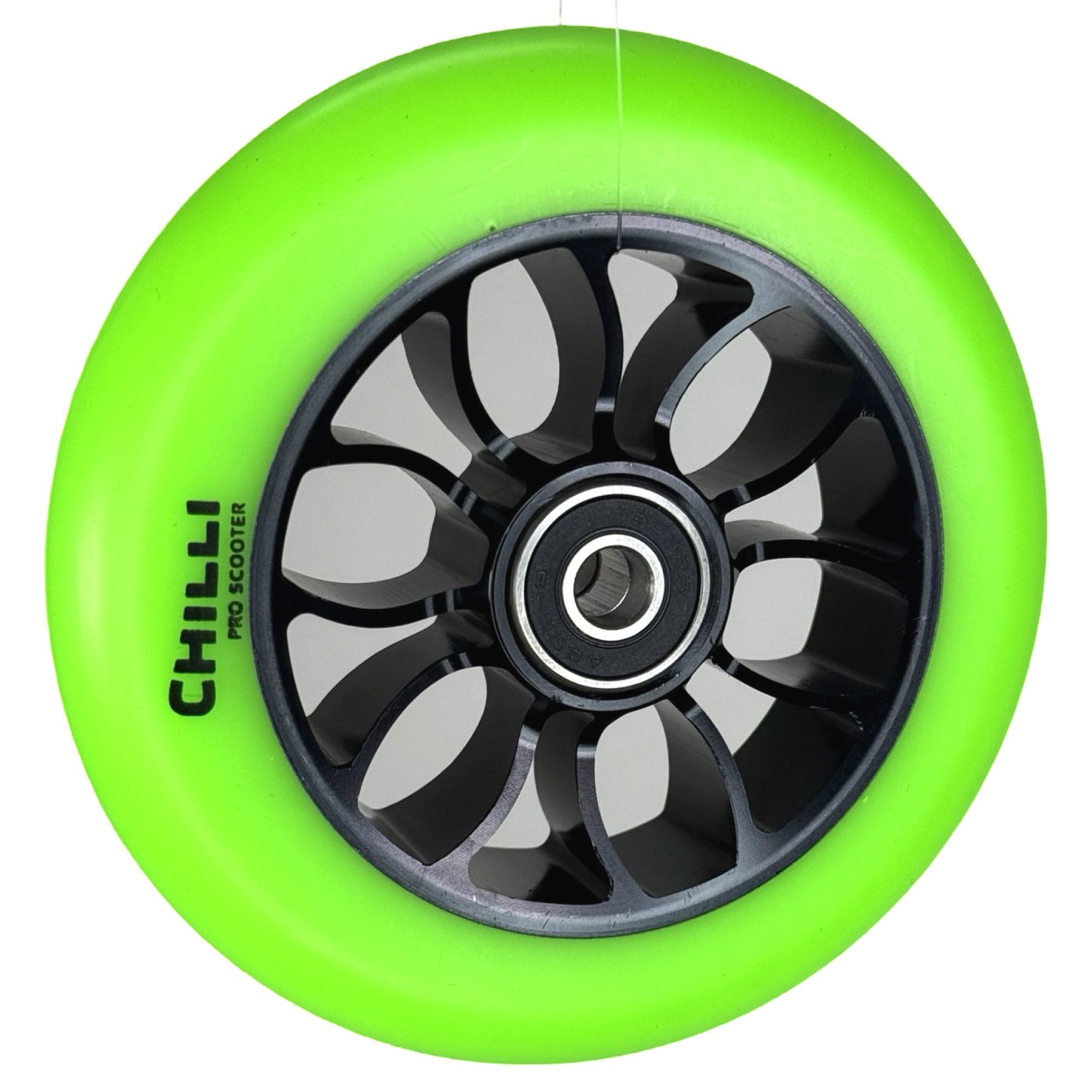 Chilli Pro Scooter Stuntscooter Chilli Pro Stunt-Scooter Rolle spoked Reaper 110mm Schwarz/PU Grün