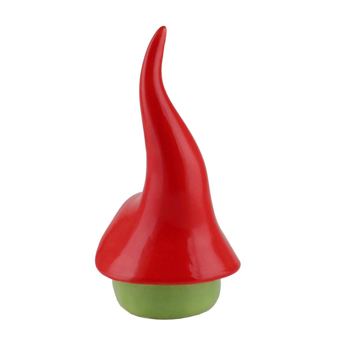 Tangoo Gartenfigur Tangoo Keramik-Wichtel (Stück) ca Mütze roter mit 18 hellgrün H cm