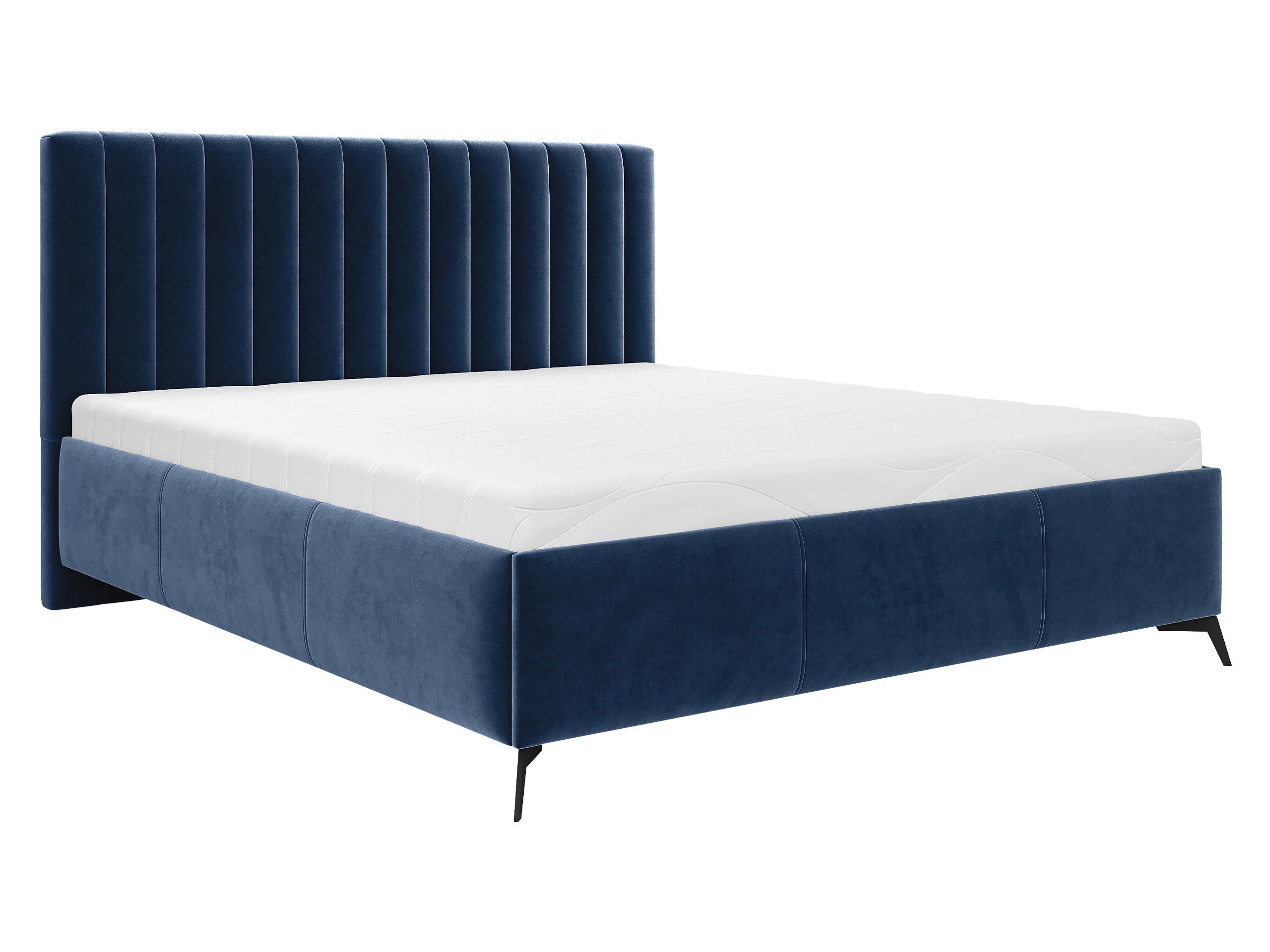 MIRJAN24 Polsterbett Morris (mit Bettkasten und Kopfteil), mit Gasdruckfeder, Leistenlattenrost, Metallfüße