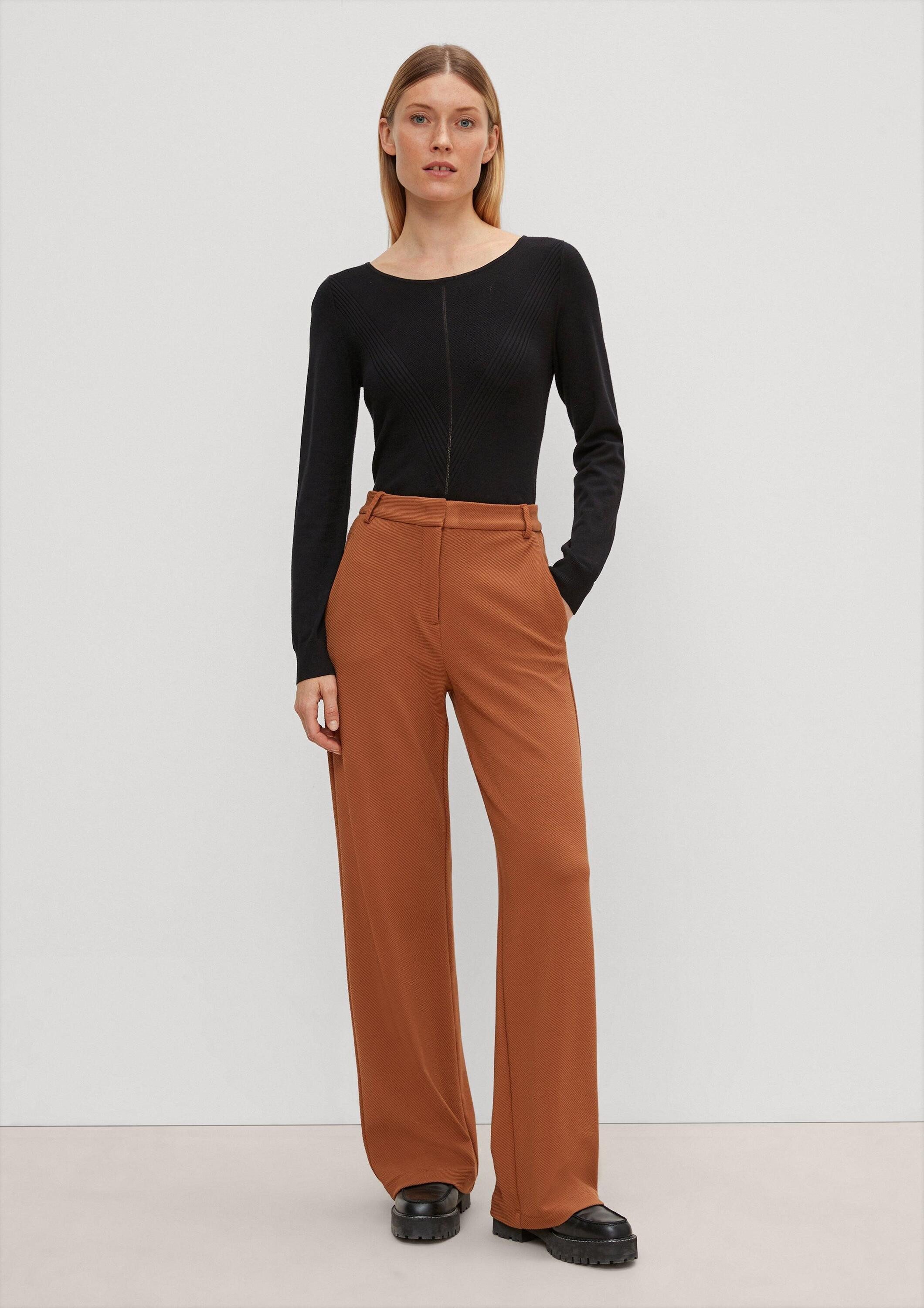 comma Longpullover Strickpullover Pullover mit Strukturmuster