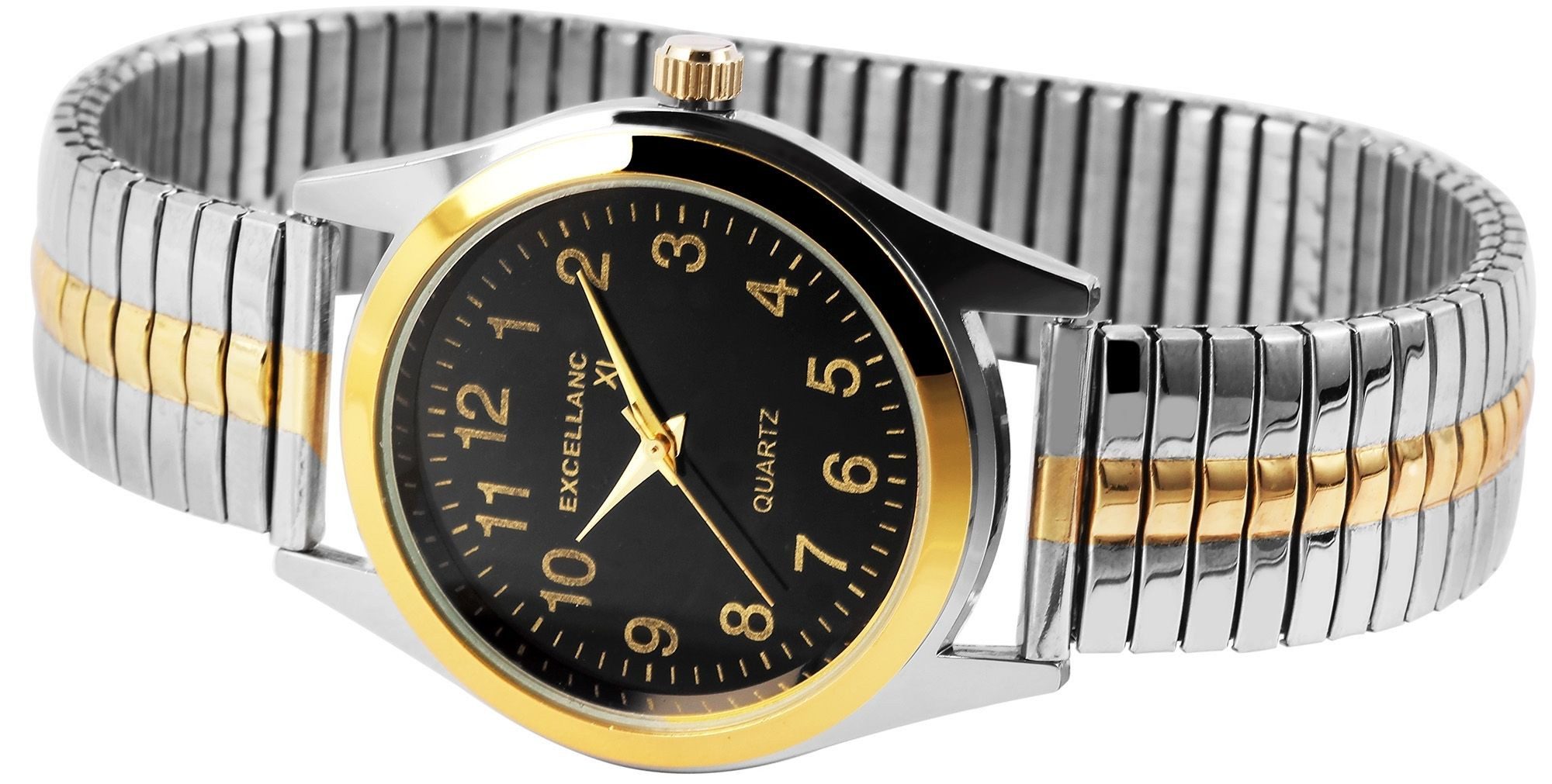 EXCELLANC Quarzuhr Hiyam, Mineralglas, Herrenuhr Edelstahl