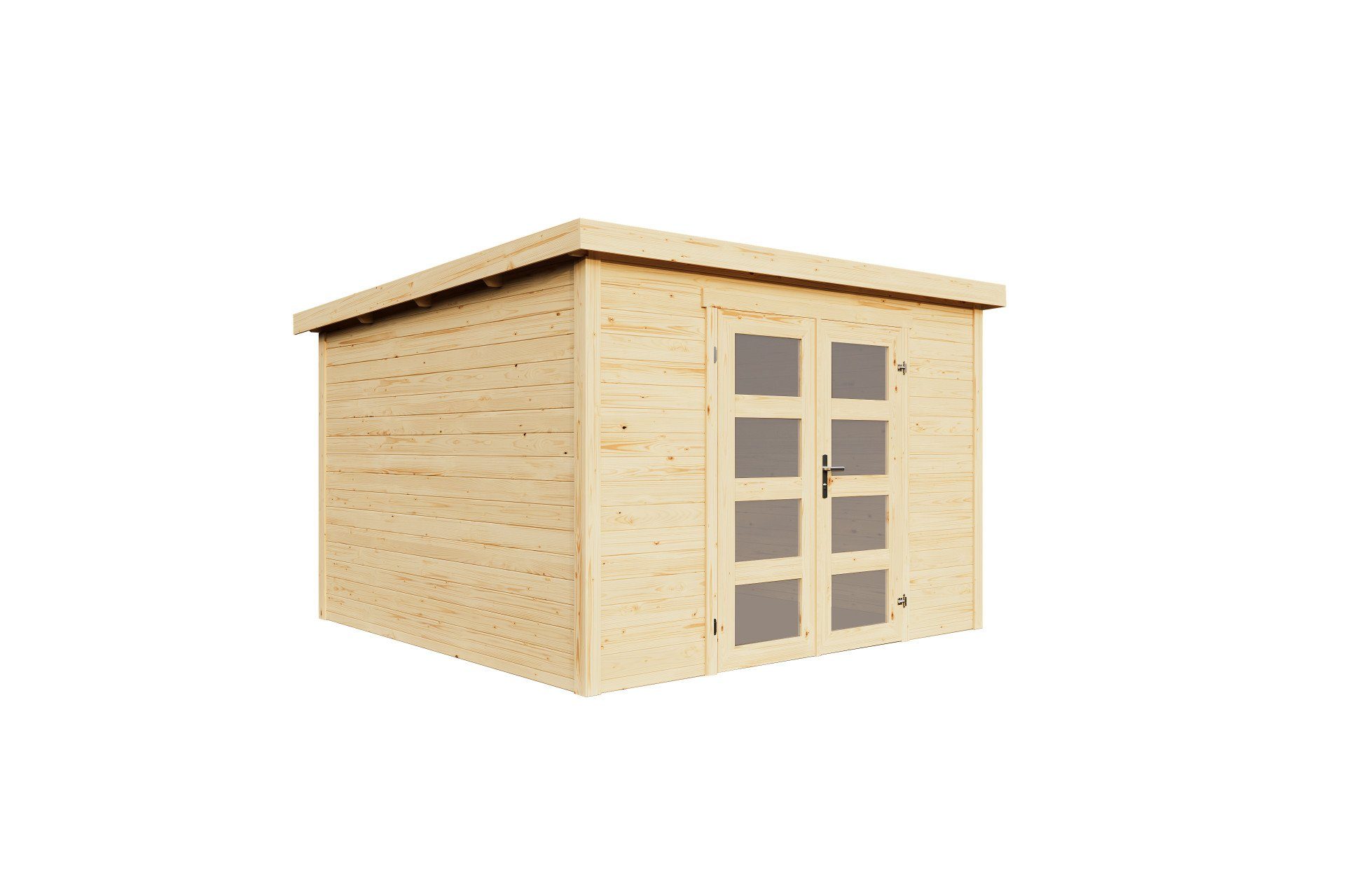 LASITA MAJA Gerätehaus Flachdach 3x3m Holz Zambezi 6 Gartenhaus, BxT: 300x250 cm, ohne Fußboden, mit Premium Dachbahn selbstklebend