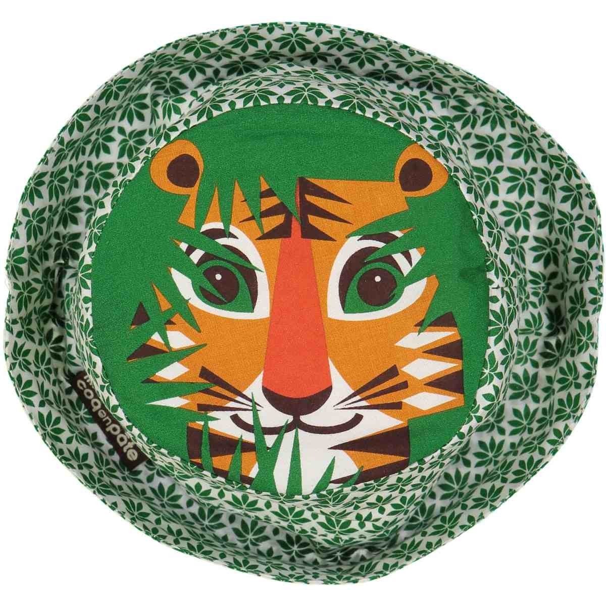 COQ EN PATE Sonnenhut Farbenfroher Sonnenschutz Größe: Mustern Tiermotiven mit und M Tiger - Kinder-Hut