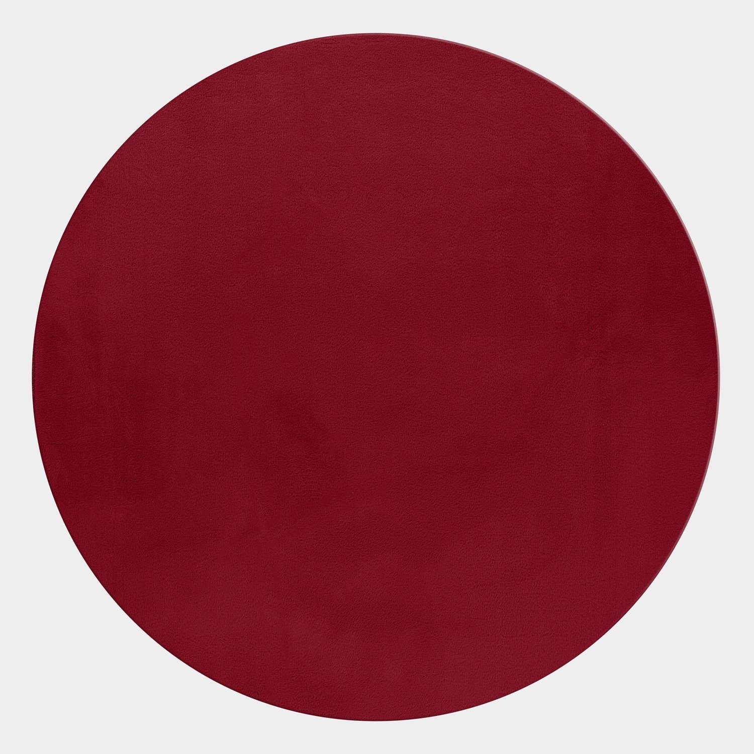 SIMPEX24 Teppich Unicolor - Einfarbig, Rund, Höhe: 20 mm, Teppich Wohnzimmer Einfarbig Shaggy Modern Flauschiger Felloptik Weich