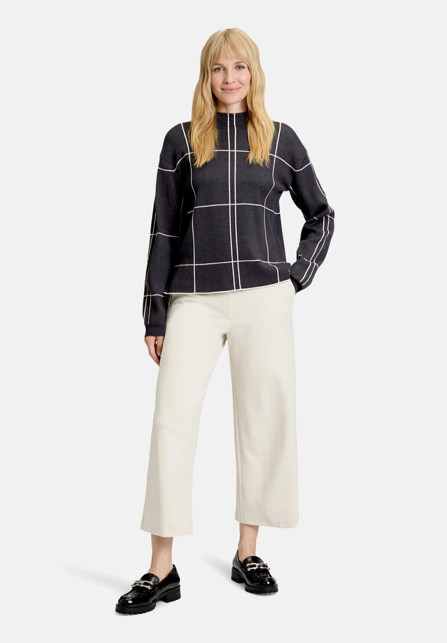 Betty Barclay Strickpullover Damen kariert (1-tlg)