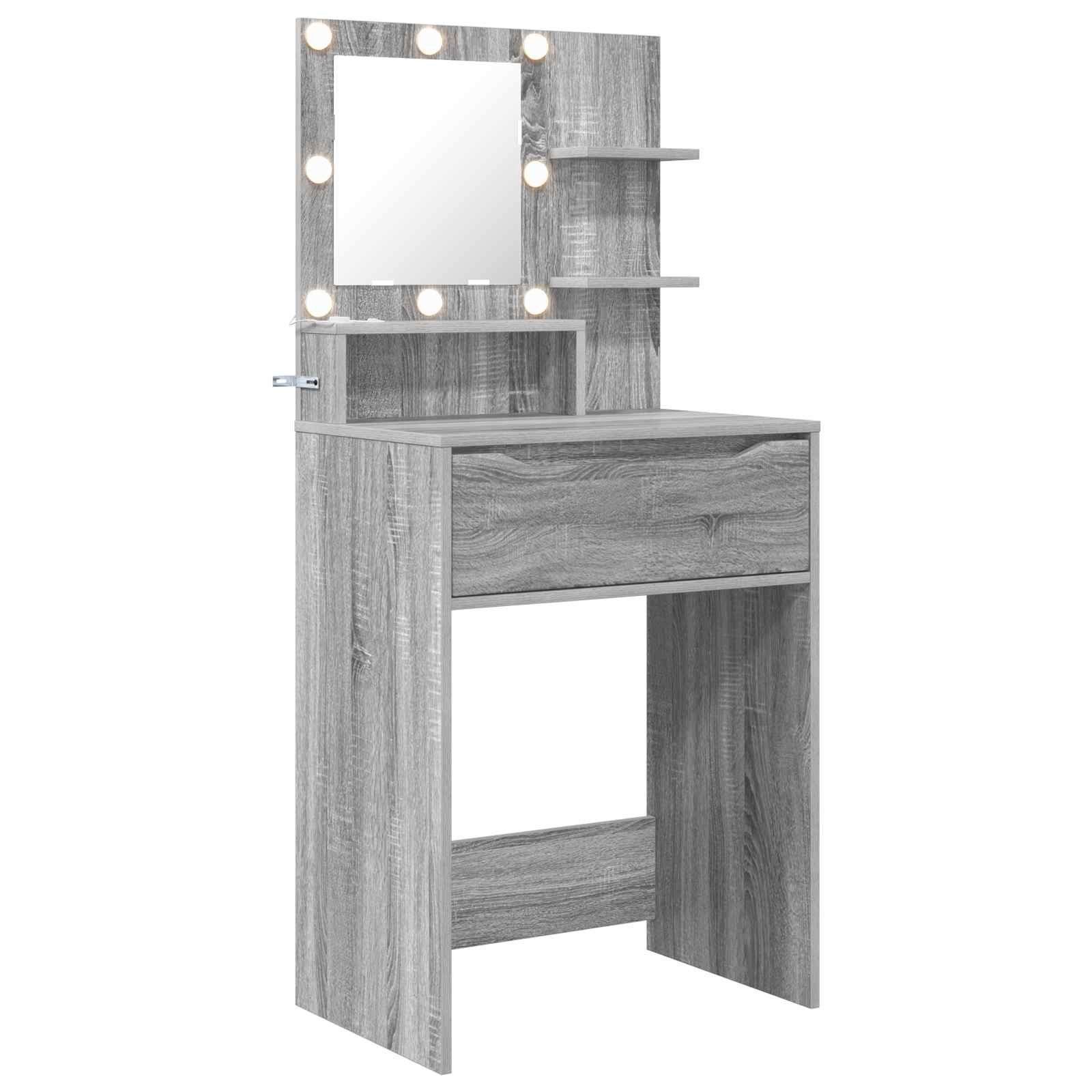 vidaXL Schminktisch Schlafzimmer-Frisiertische Sonoma-Grau 80 x 39,6 x 135 cm (1-St)