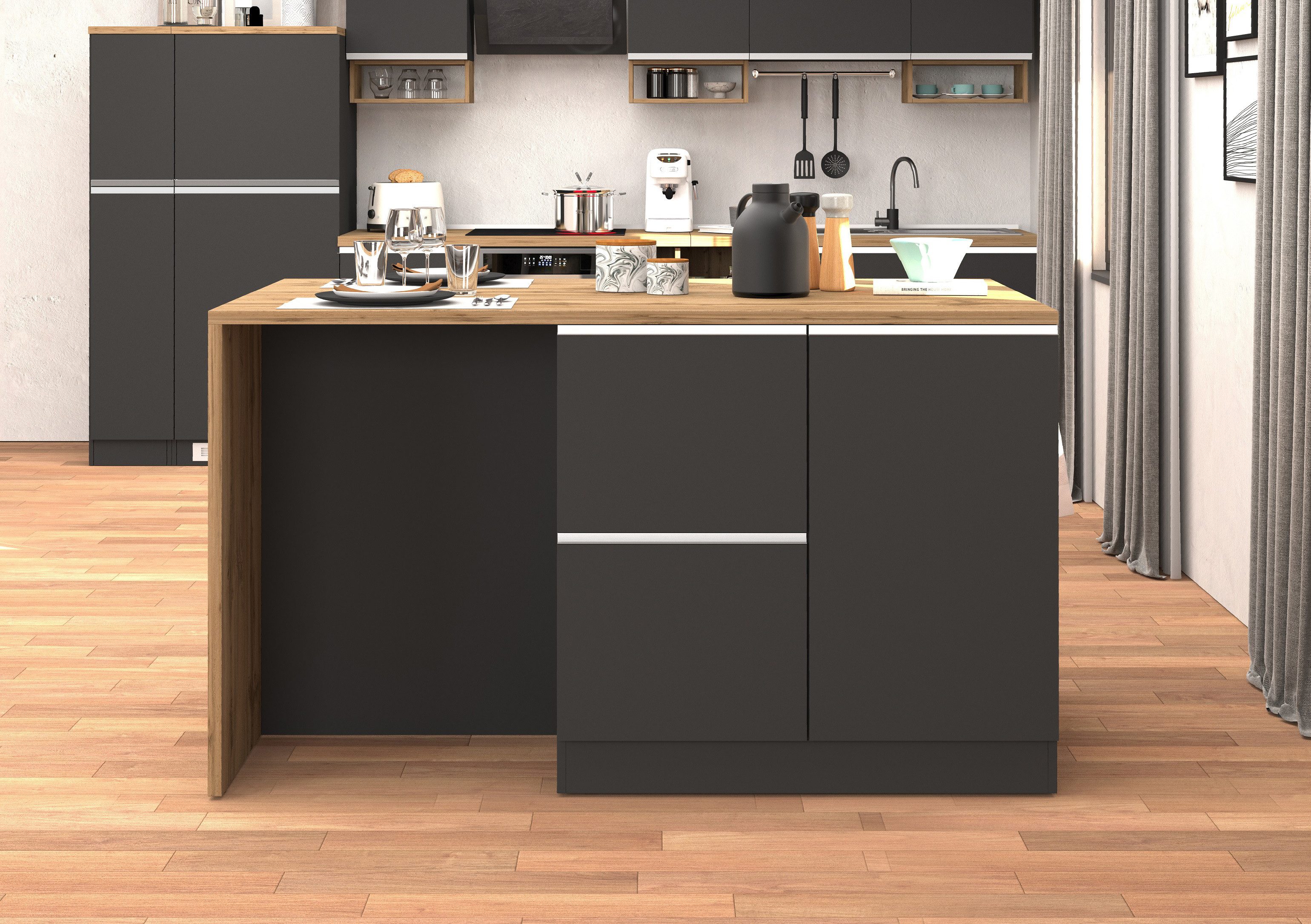 KOCHSTATION Kücheninsel KS-Sole, Kochinsel, Küchenarbeitsblock, Inselküche, günstig online kaufen