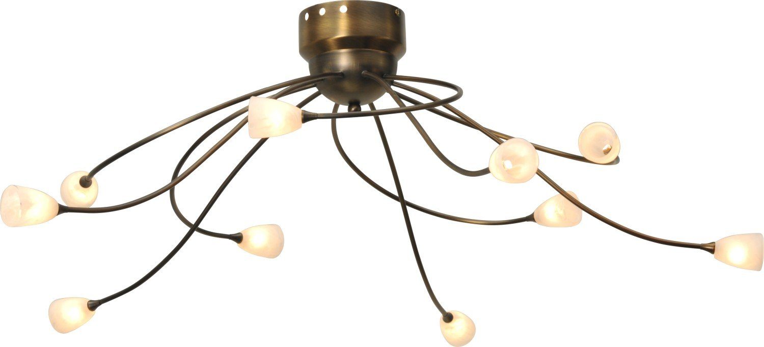 Licht-Erlebnisse Deckenleuchte MOLTO 2, LED fest integriert, Warmweiß, LED  Deckenlampe Weiß 2200 K 1500 lm Glas Metall Modern Wohnzimmer