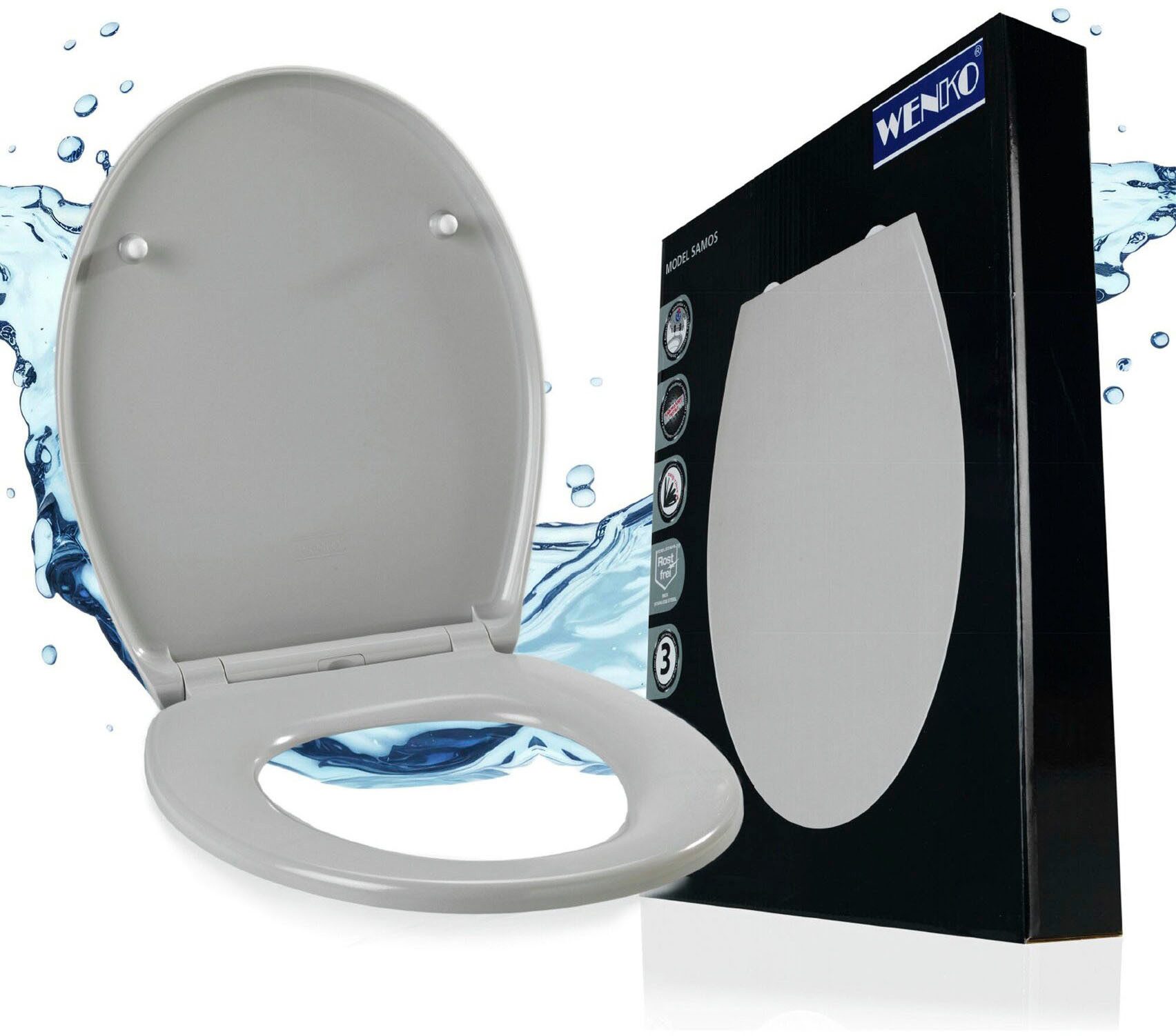 WENKO WC-Sitz Samos Concrete