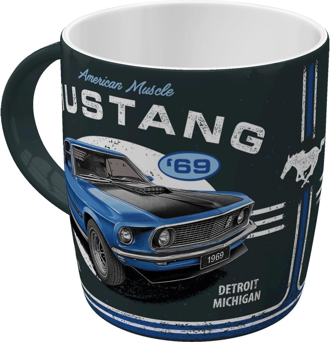 Nostalgic-Art Tasse Kaffeetasse - Ford Mustang - 1969 Mach 1 Blue