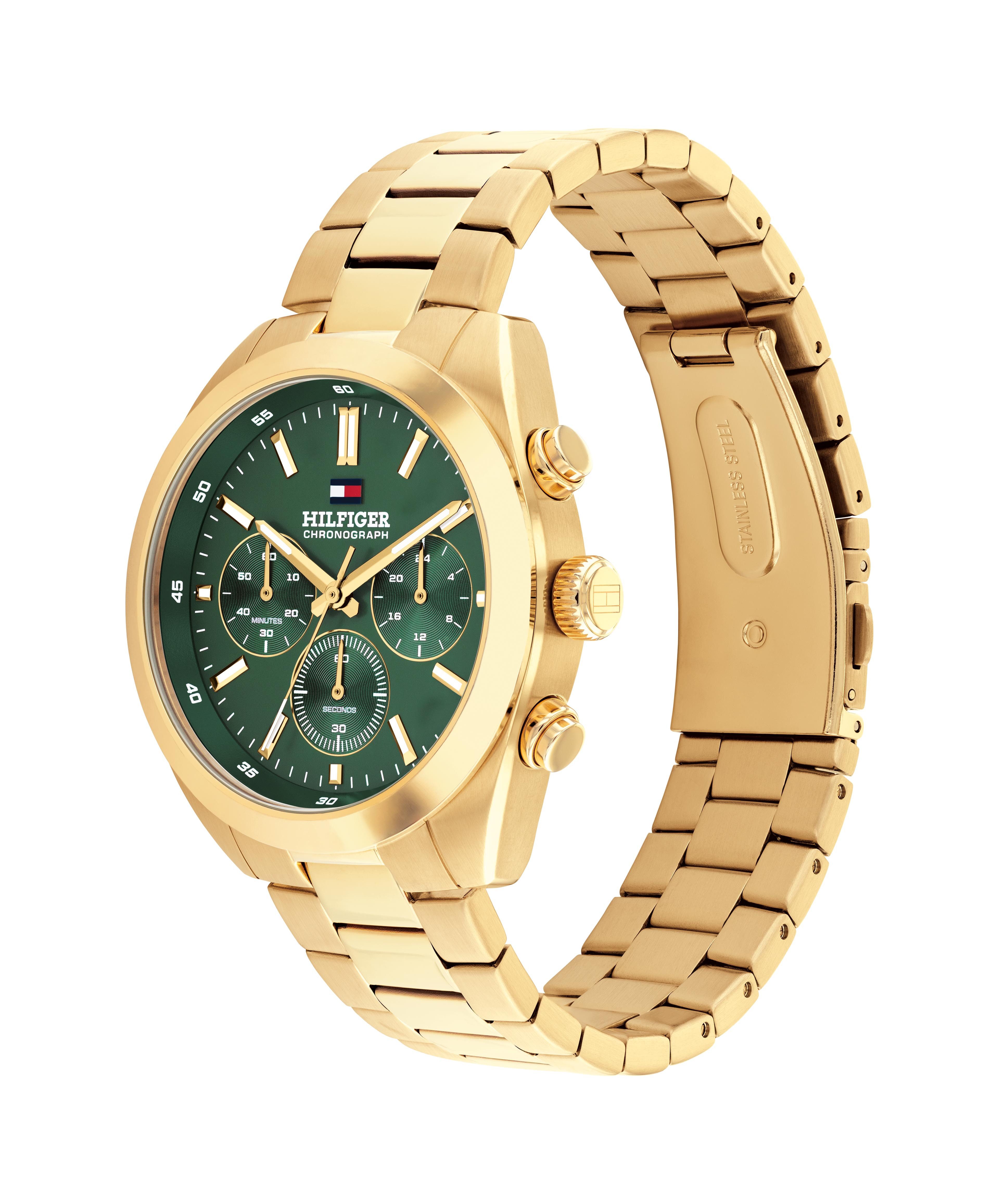 Tommy Hilfiger Chronograph Hudson 1710736, Armbanduhr, Herrenuhr, Edelstahlarmband, analog