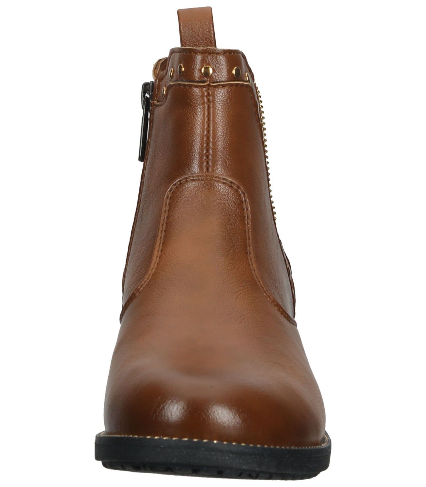 Schnürstiefelette Stiefelette MUSTANG Lederimitat Cognac