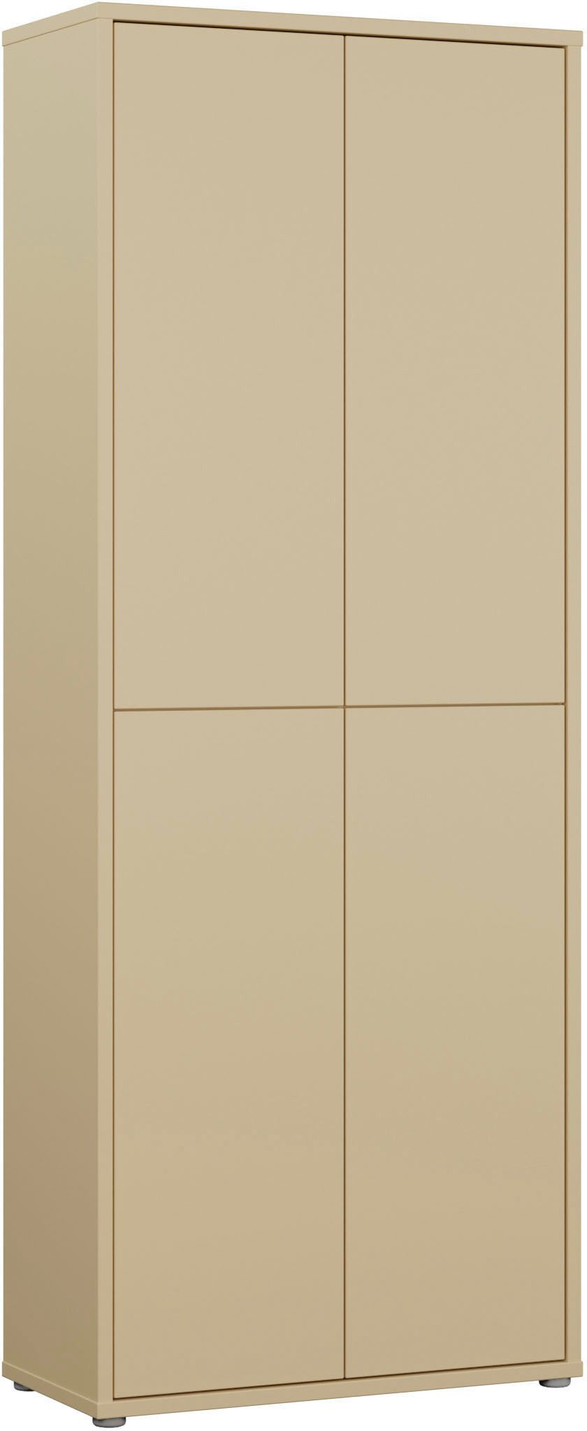 FORTE Schuhschrank Alice Springs, Schuhschrank, Höhe 191,9 cm, 4 Türen, viel Platz (B/H/T 74,5/191,9/34,9 cm) Stauraumschrank, Mehrzweckschrank, Breite 74,5 cm, mit 8 Böden