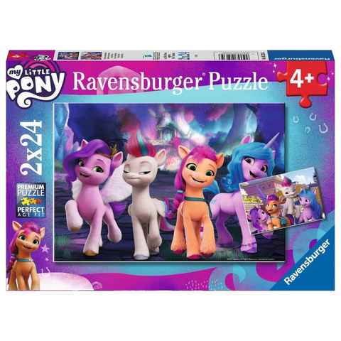 Ravensburger Puzzle 2 x 24 Teile Ravensburger Kinder Puzzle My little Pony the movie 05235, 24 Puzzleteile