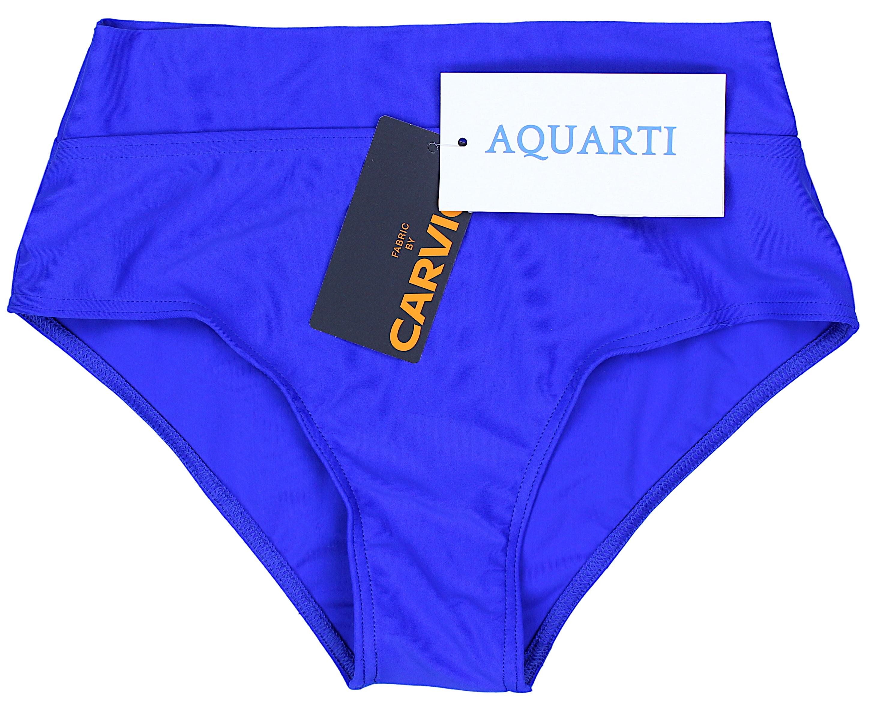 Aquarti Bikini-Hose Unterteil High Waist mit Umschlagbund