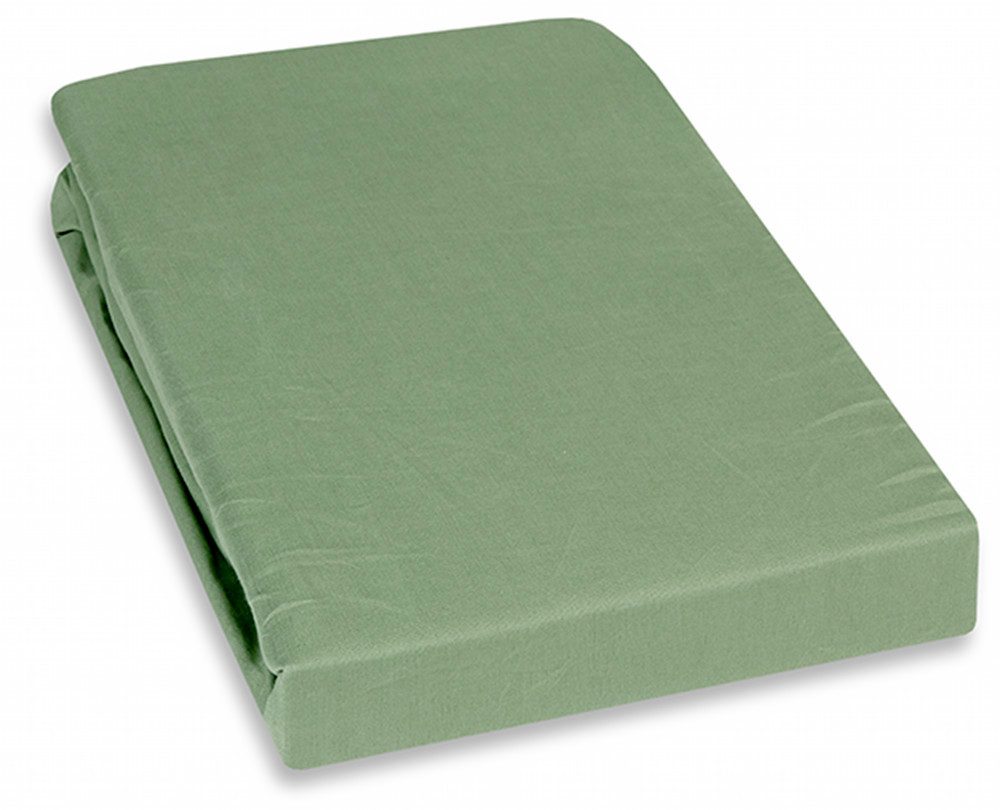 Kayori Spannbettlaken Kai, Renforcé, Gummizug: rundum, (1 Stück), 100% Baumwolle, geeignet fur Topper Matratzen bis 12cm Höhe