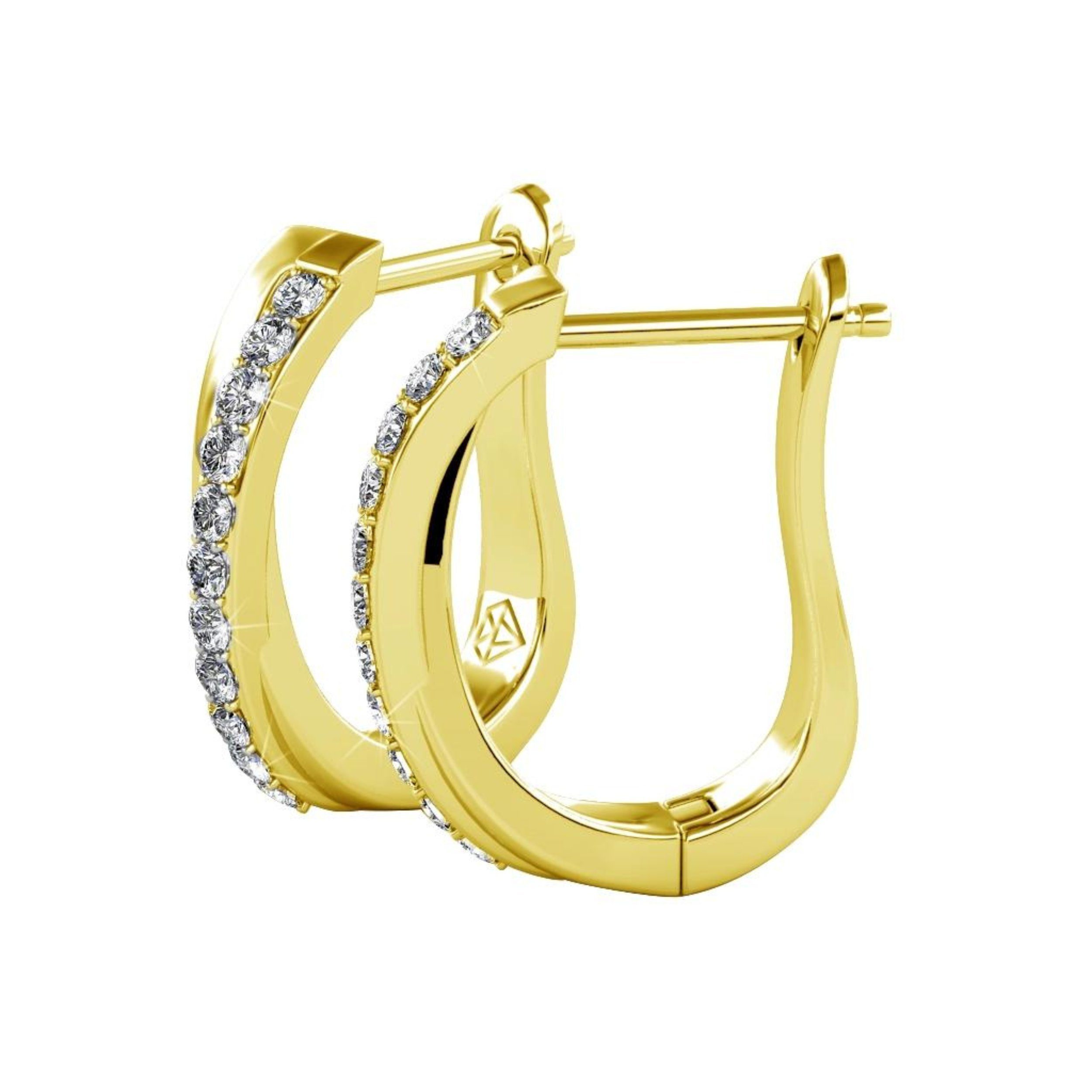 Ella Eisvogel Ohrring-Set Kristall Ohrstecker, Ohrringe Karat - Gold Criss 18 und