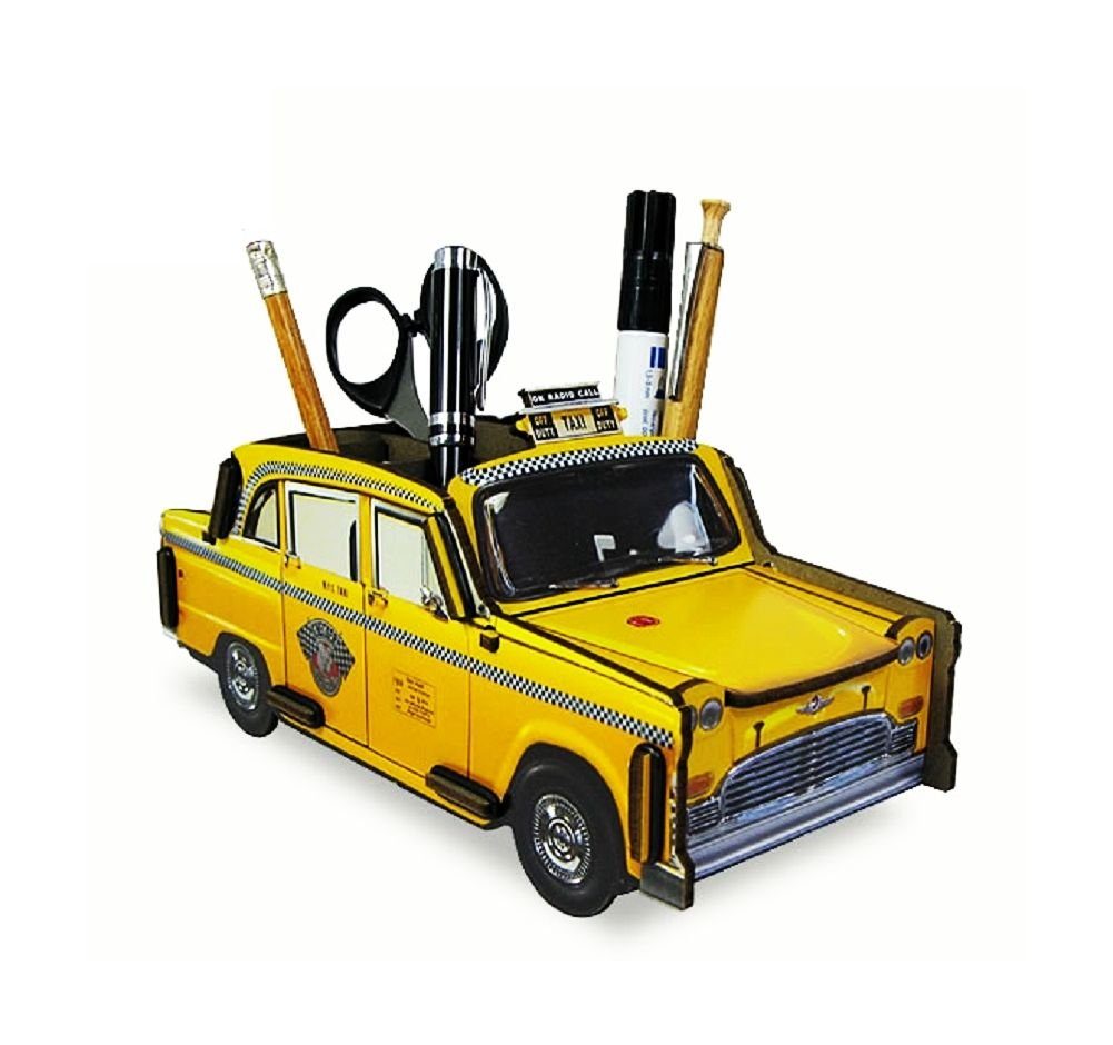 WERKHAUS® Aufbewahrungsbox Werkhaus Taxi New York Yellow Cab WE2018 Stiftehalter Stiftebox