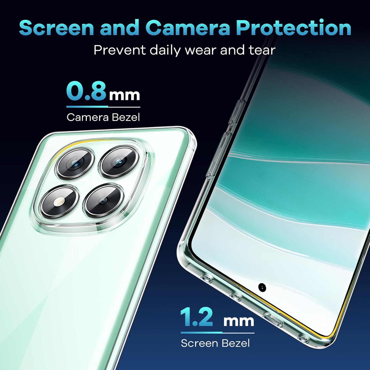 MSM Handyhülle Hülle + 2X Schutzglas für Xiaomi Redmi Note 14 Pro Panzerfolie Case