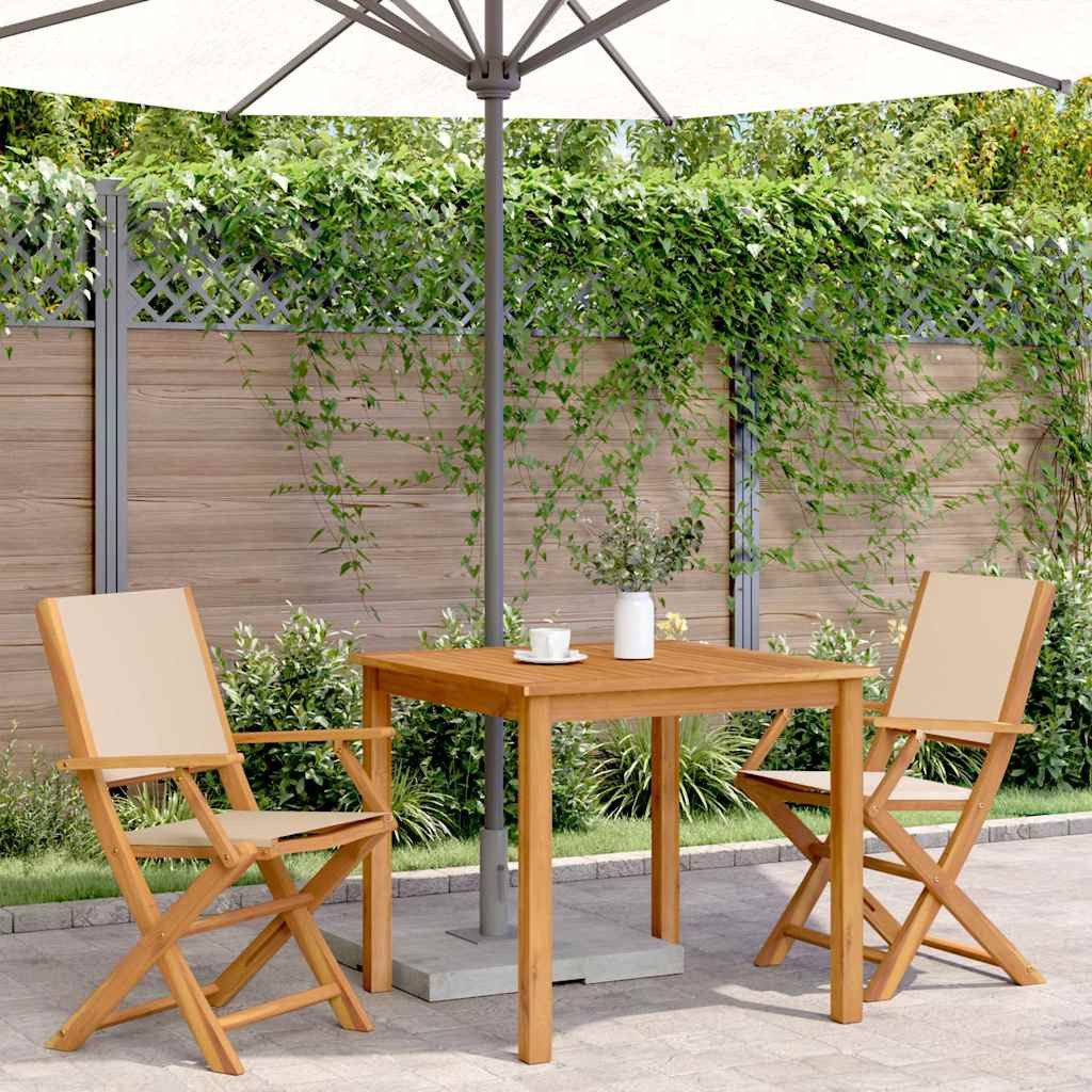 vidaXL Gartenstuhl Gartenstühle 2 Stk. Beige günstig online kaufen
