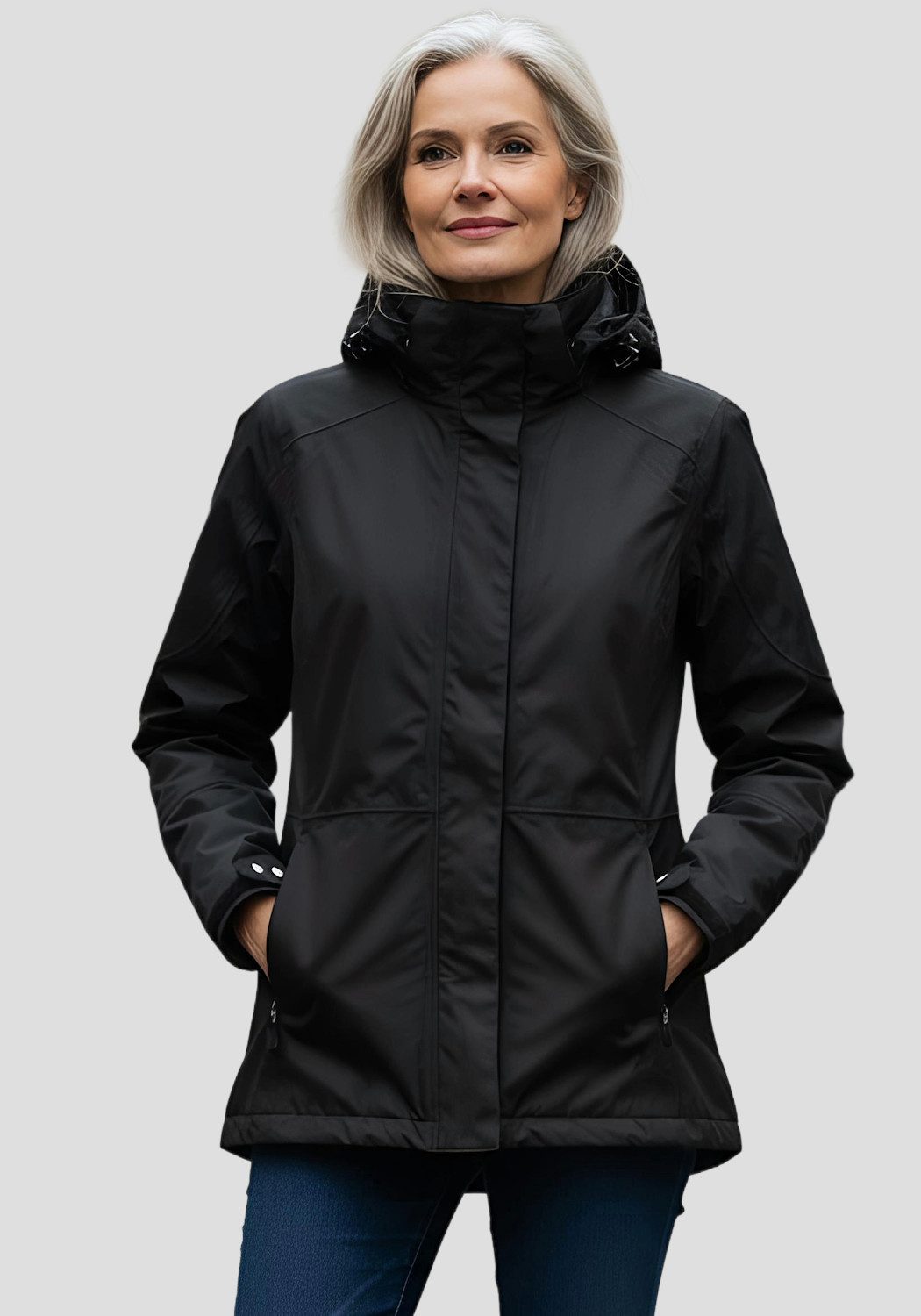 Promodoro Funktionsjacke Outdoorjacke Slim Jacke winddicht-wasserdicht-atmungsaktiv, abnehmbare Kapuze