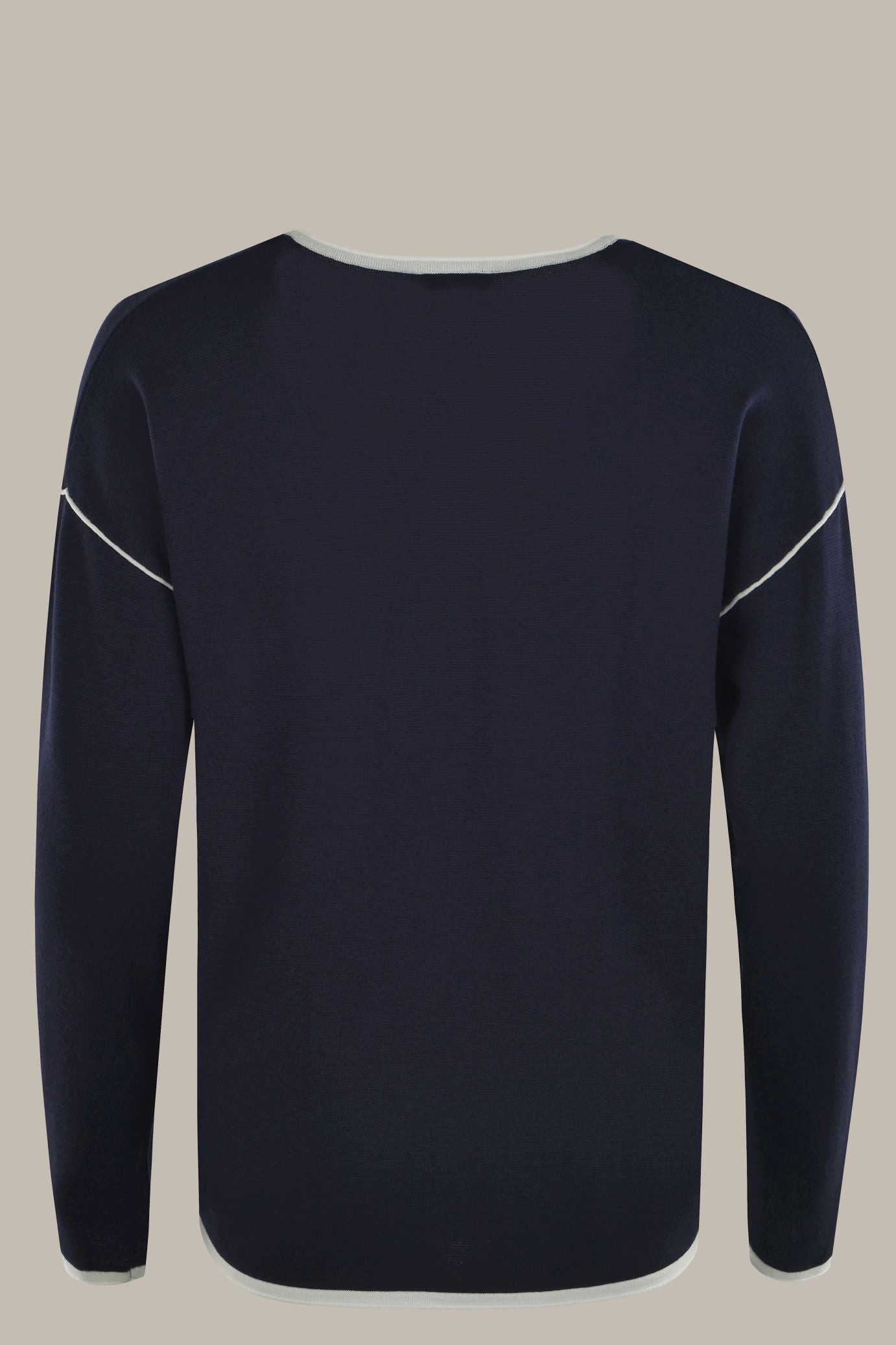 Hajo V-Ausschnitt-Pullover Damen Pullover V-Neck, Rollkante günstig online kaufen