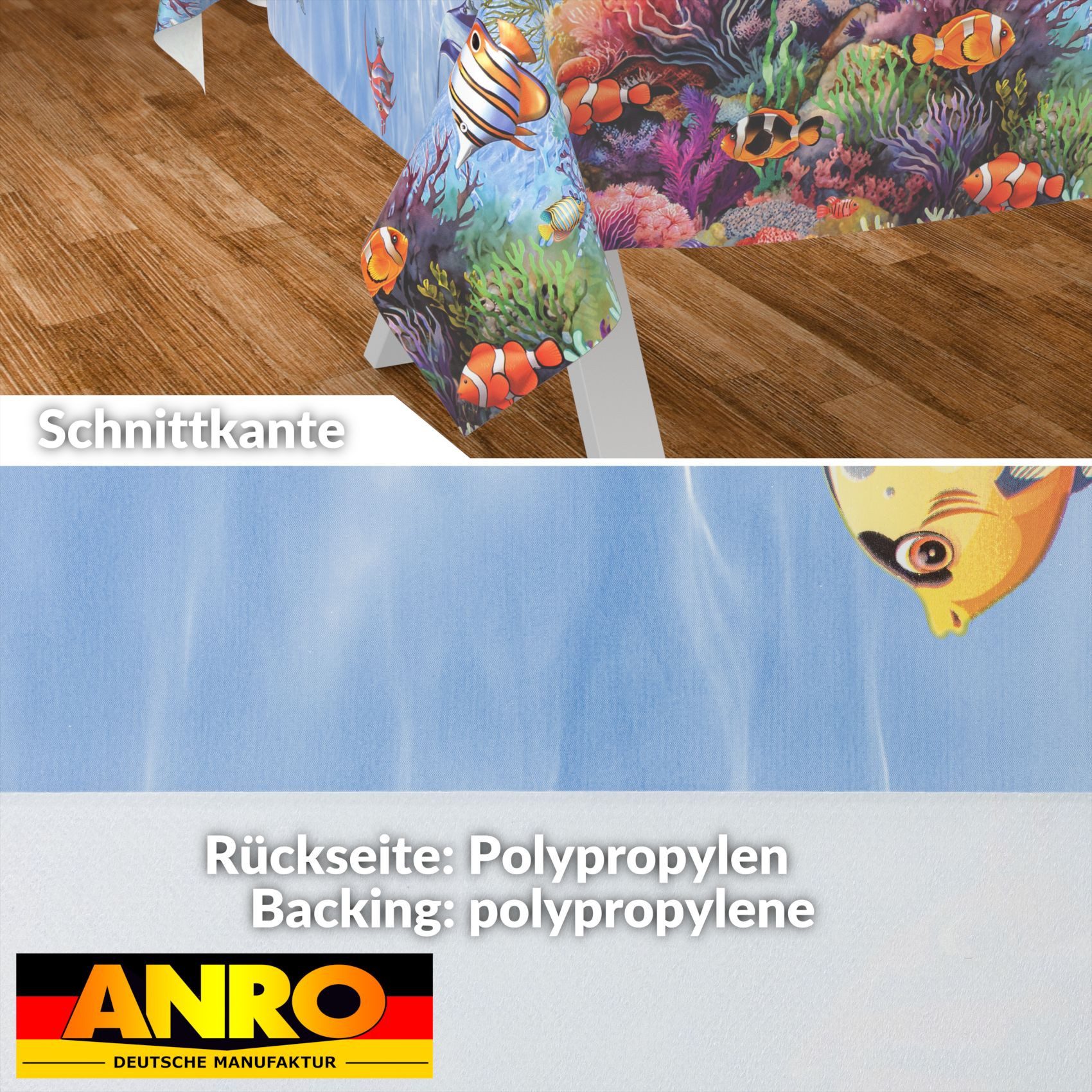ANRO Tischdecke Wachstuch abwaschbar Aquarium Tischwäsche günstig online kaufen