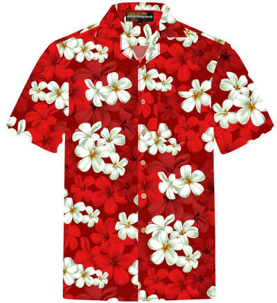 Hawaiihemdshop.de Hawaiihemd Hawaiihemdshop Hawaii Hemd Herren Baumwolle Kurzarm Blüten Shirt