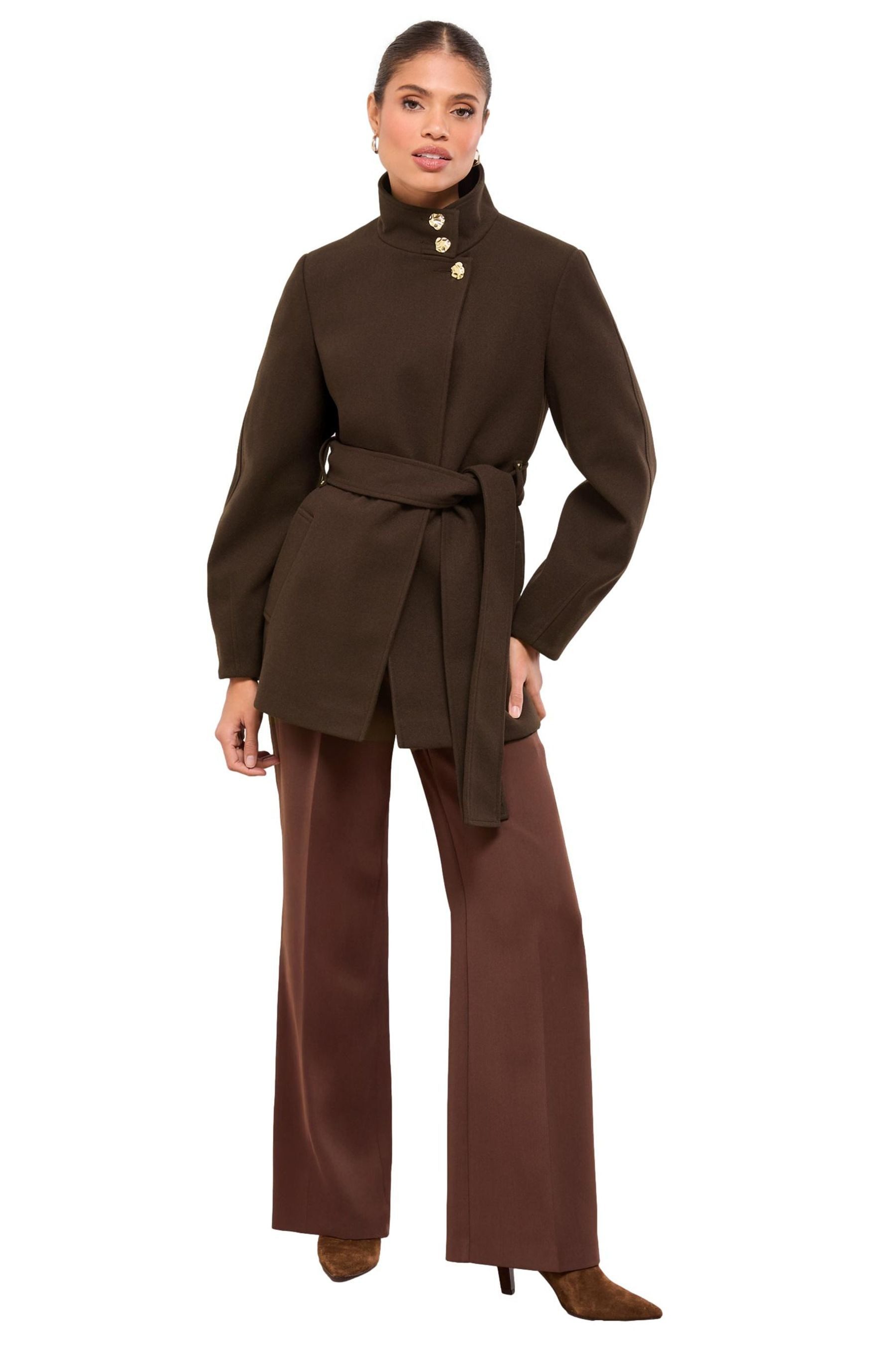 LIPSY Wintermantel Lipsy Mittellanger Mantel mit Trichterkragen (1-tlg) günstig online kaufen