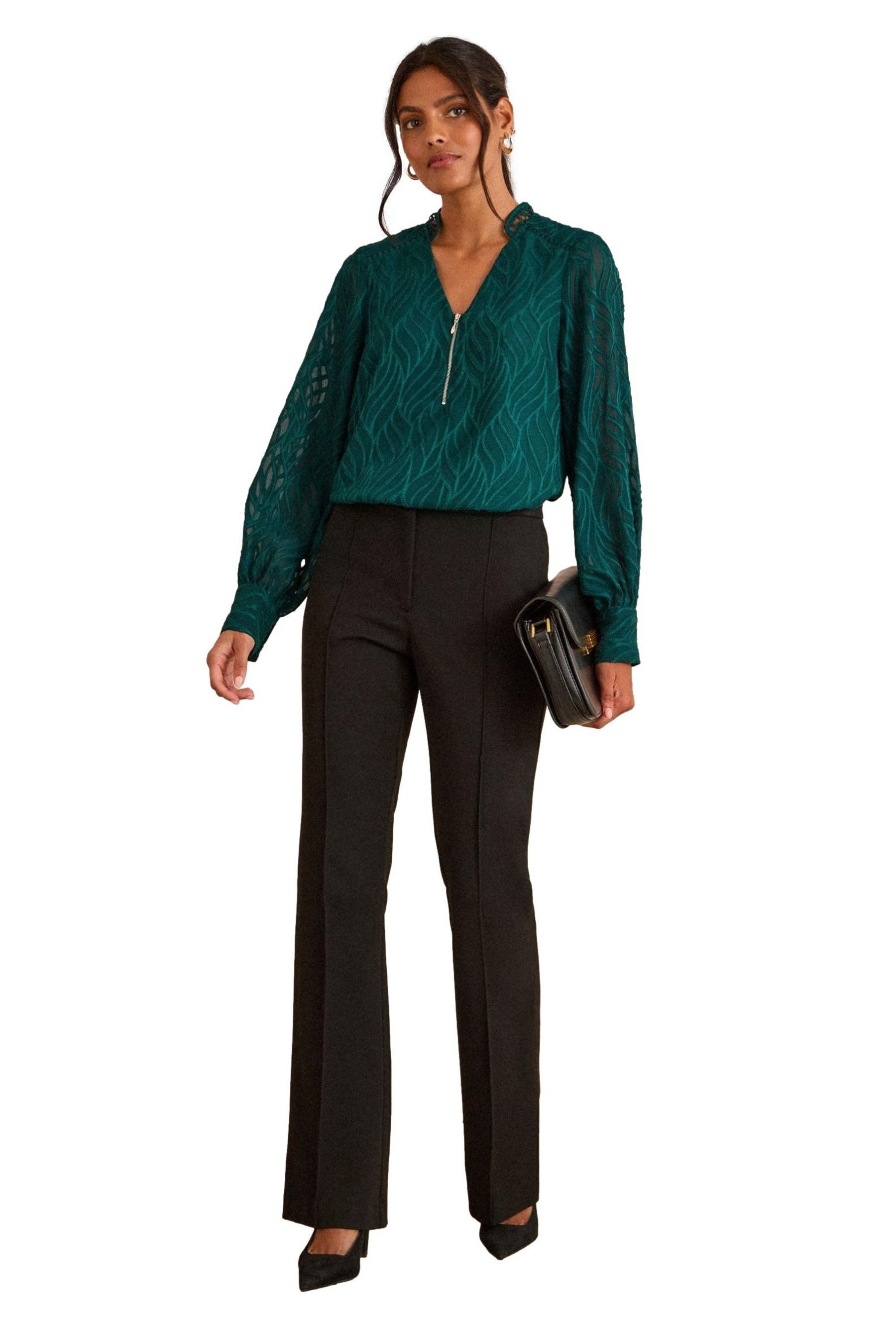 Love & Roses Langarmbluse Love & Roses Langärmelige Bluse mit RV, Petite (1 günstig online kaufen