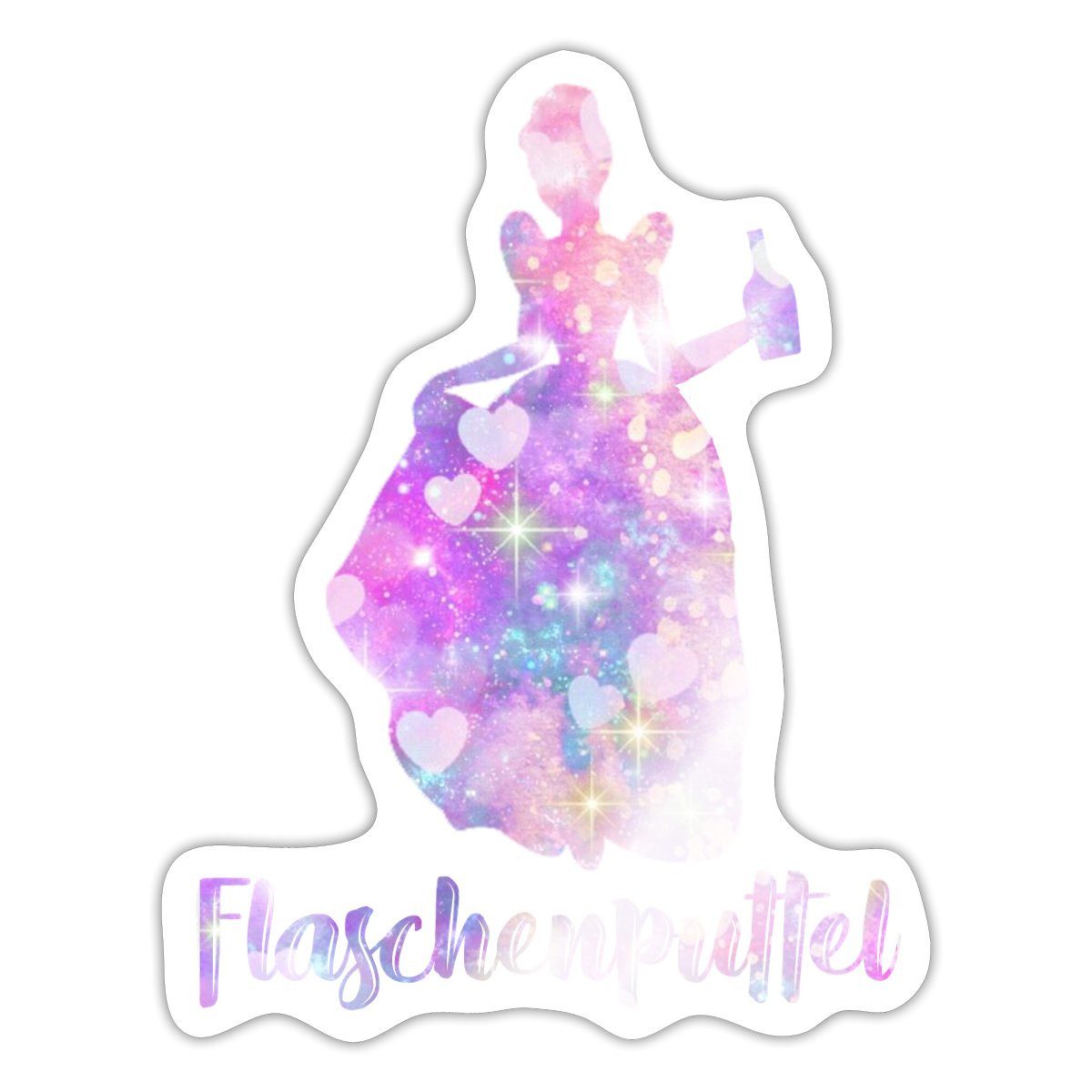 Spreadshirt Aufkleber JGA Flaschenputtel Junggesellinnenabschied Malle Outfit Sticker Aufkle