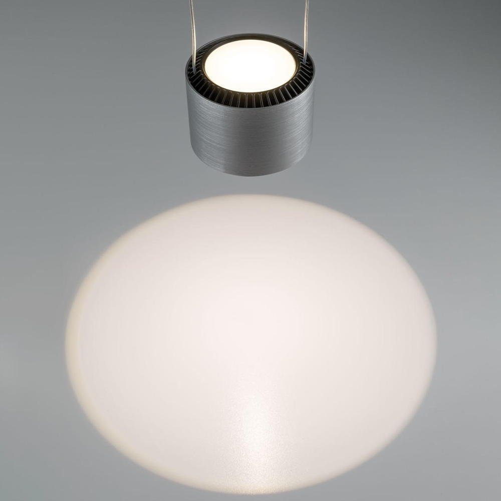 Paulmann LED Pendelleuchte keine Pendelleuchte Angabe, warmweiss, enthalten: Hängeleuchte, LED, fest LED Leuchtmittel Ja, in Aluminium-gebürstet Pendelleuchte 8,3W Pendellampe, verbaut, 820lm, Schwarz und Aldan