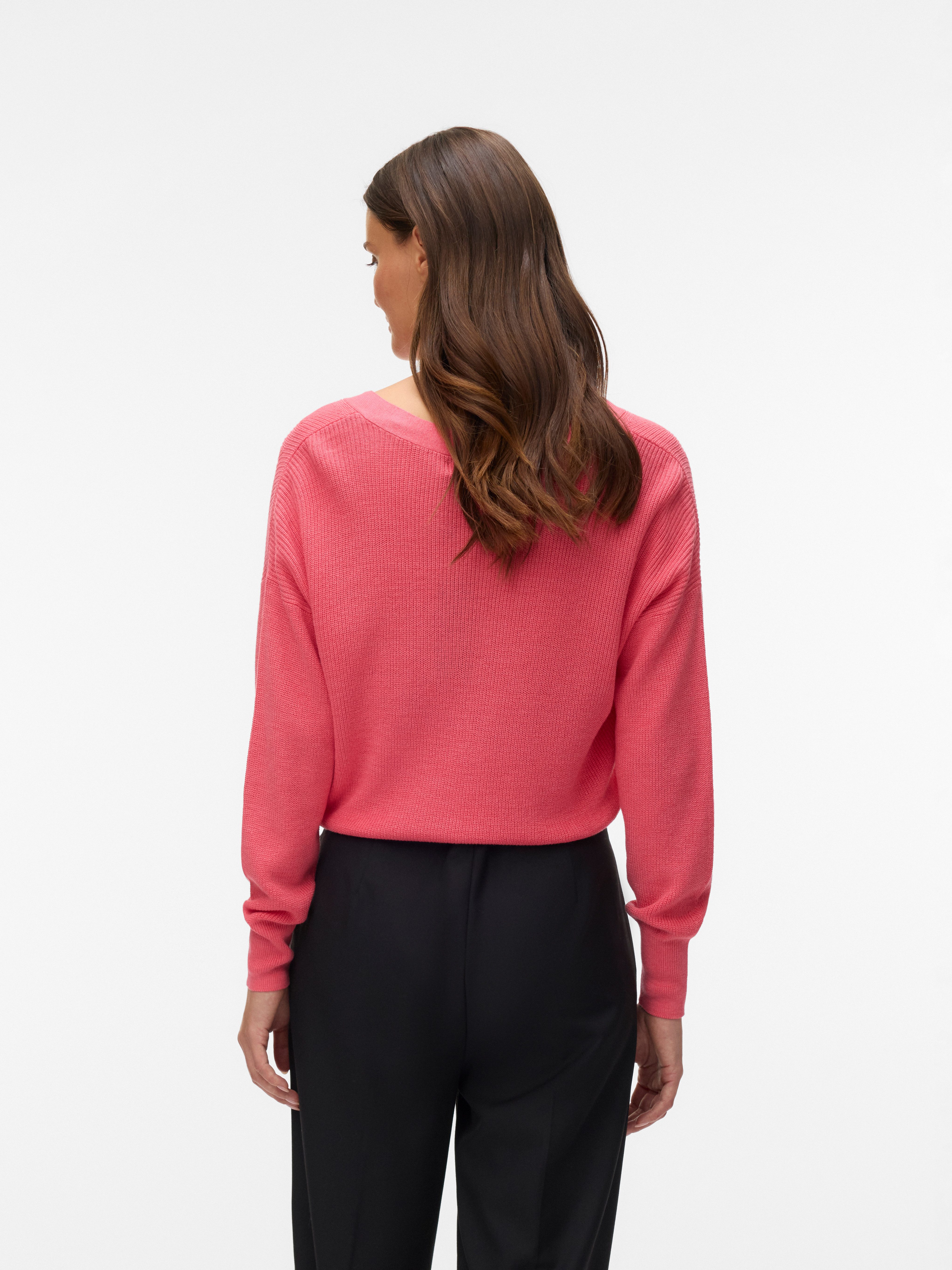 Vero Moda Strickjacke VMNEWLEXSUN LS SHORT V-NECK CAR GA NOOS mit Knopfleiste