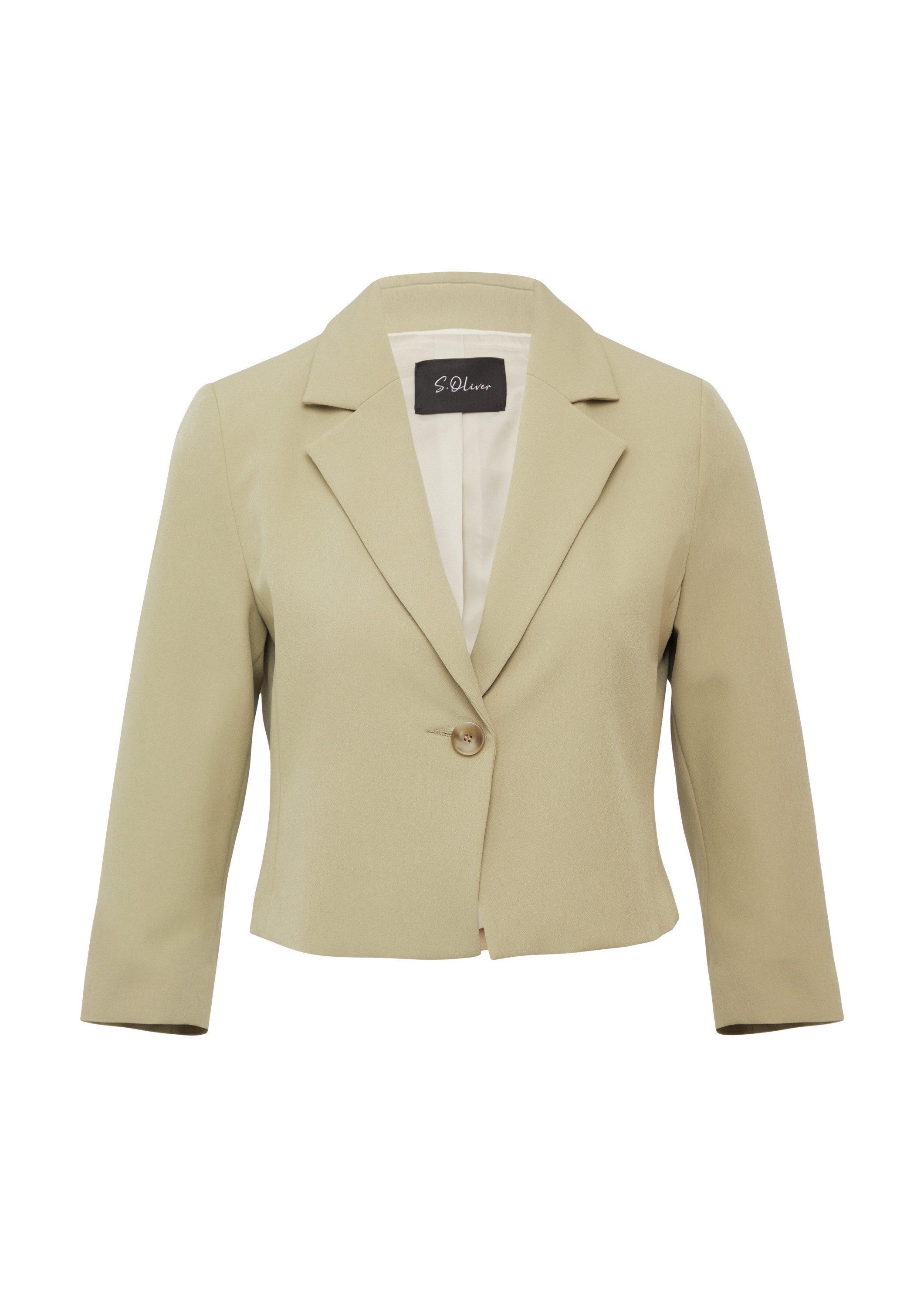 s.Oliver Jackenblazer Indoor-Blazer Kurzer Blazer mit 3/4-Ärmeln günstig online kaufen