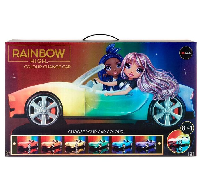 MGA Spielzeug-Auto Rainbow High Cabrio Farbwechsel-Auto passend für a