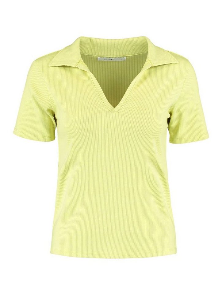 HaILY'S T-Shirt Geripptes Poloshirt Kurzarm Bluse V-AusschnittT-Shirt VICKY  5079 in Gelb
