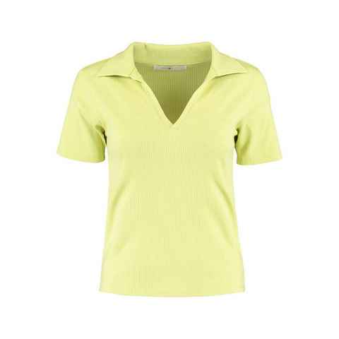 HaILY’S T-Shirt Geripptes Poloshirt Kurzarm Bluse V-AusschnittT-Shirt VICKY 5079 in Gelb