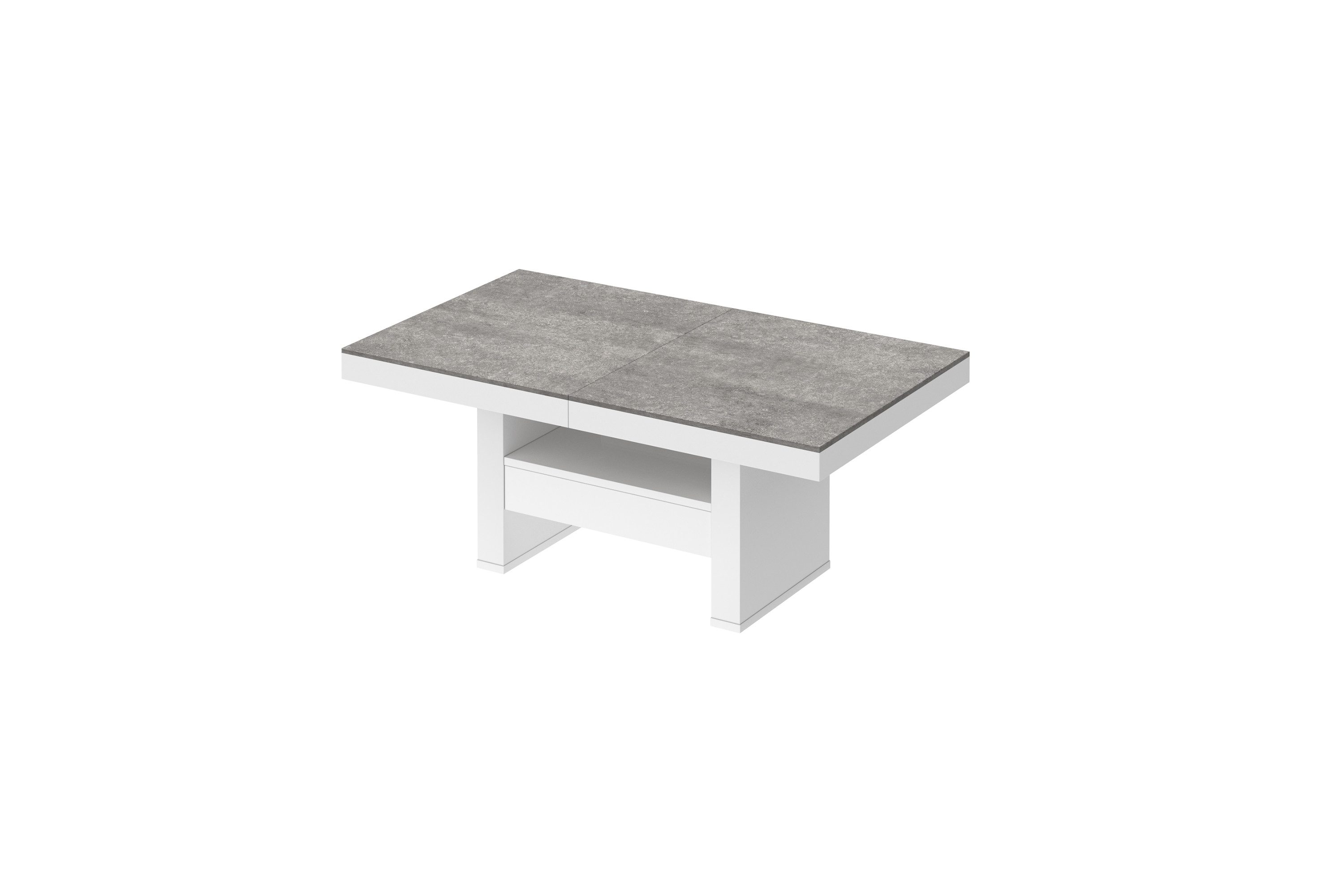 designimpex Couchtisch Design HLU-111 Grau Beton günstig online kaufen
