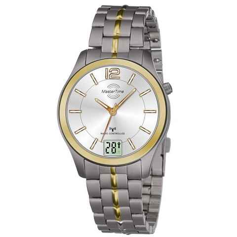 MASTER TIME Funkuhr MTLT-10354-42M, Armbanduhr, Quarzuhr, Damenuhr, Datum,Langzeitbatterie