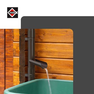 INEFA Regenfallrohr, (DN 50), Wasserklappe für Regenfallrohr, Zubehör Gartenhaus, Wasserablaufklappe
