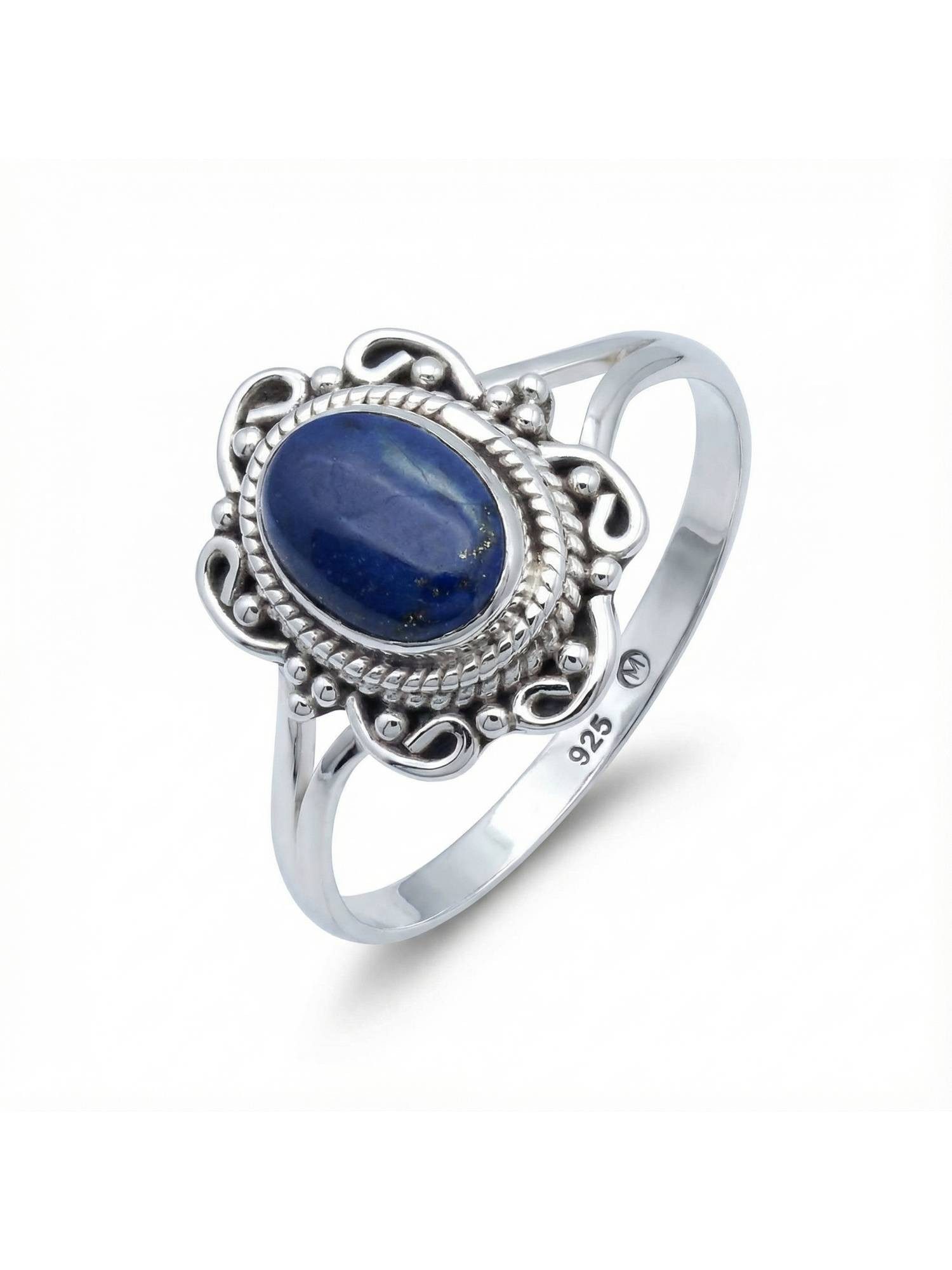 Silberring BANGAWAN aus 925 Silber mit Lapis Lazuli