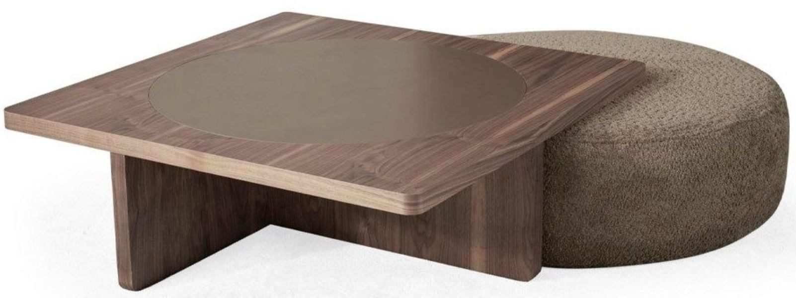 Xlmoebel Couchtisch Neues Wohnzimmer-Set mit elegantem Couchtisch und Hocker (2-St., Couchtisch+Hocker), Hergestellt in Europa